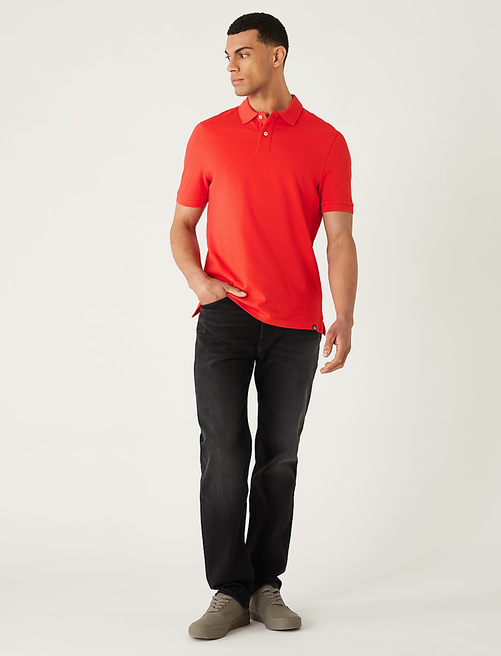 Pure Cotton Pique Regular Fit Polo Shirt