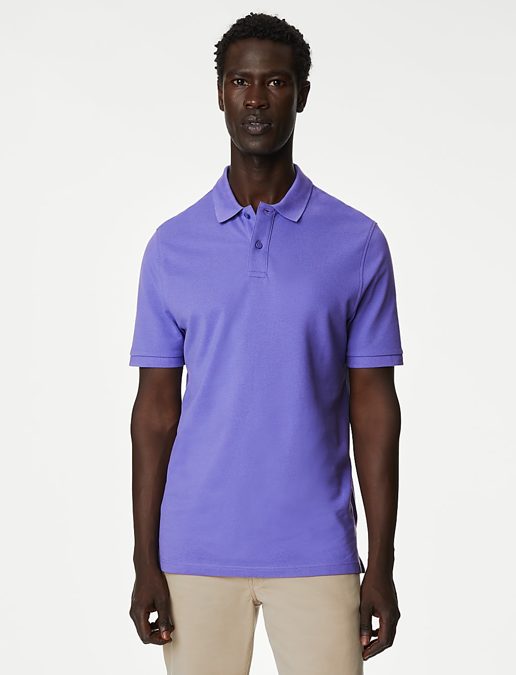 Pure Cotton Pique Regular Fit Polo Shirt