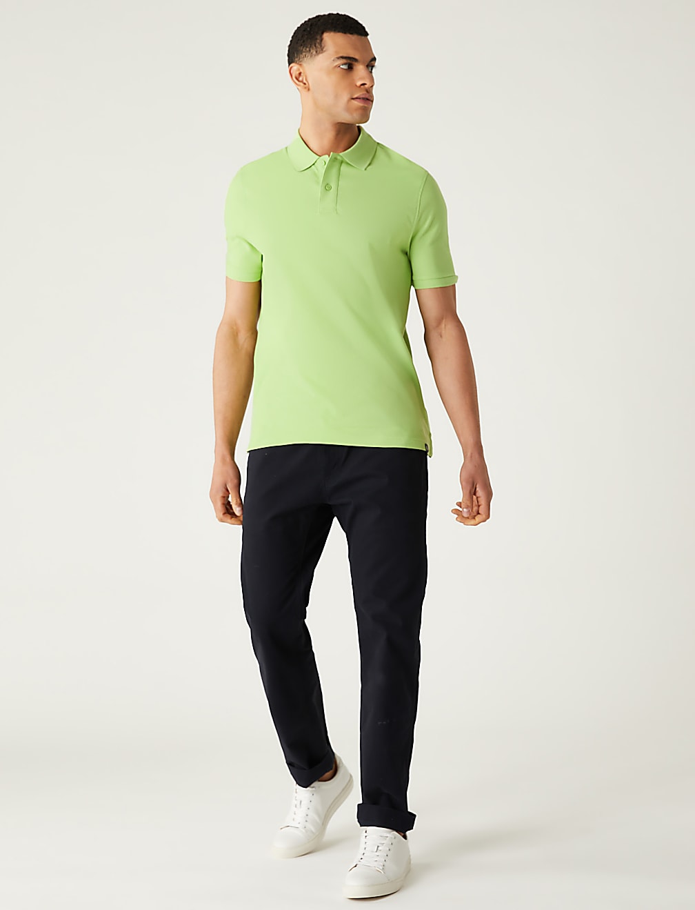 Pure Cotton Pique Regular Fit Polo Shirt