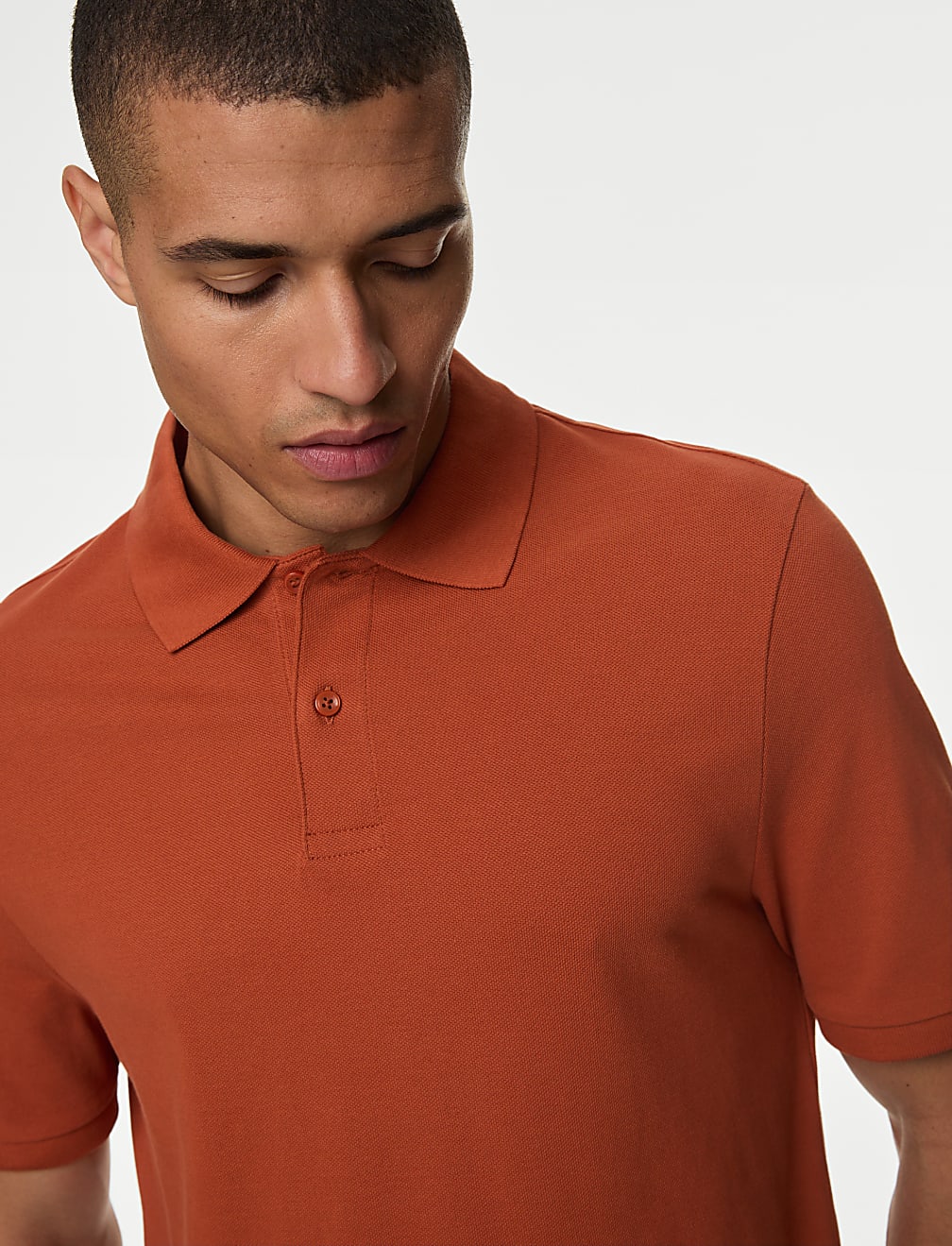 Pure Cotton Pique Regular Fit Polo Shirt