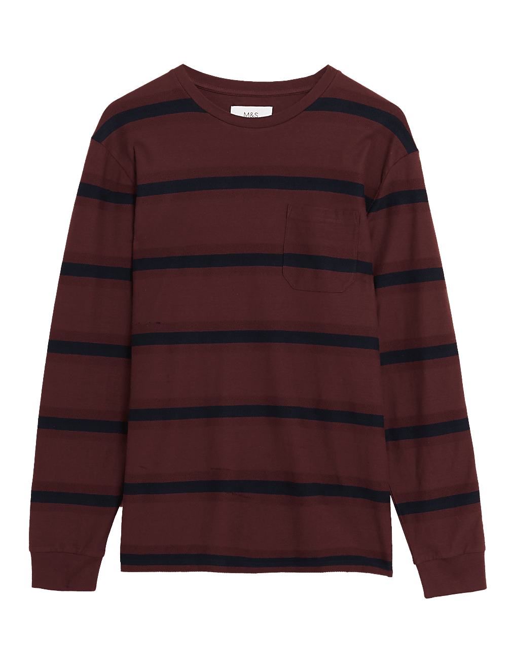Pure Cotton Striped Long Sleeve T-Shirt