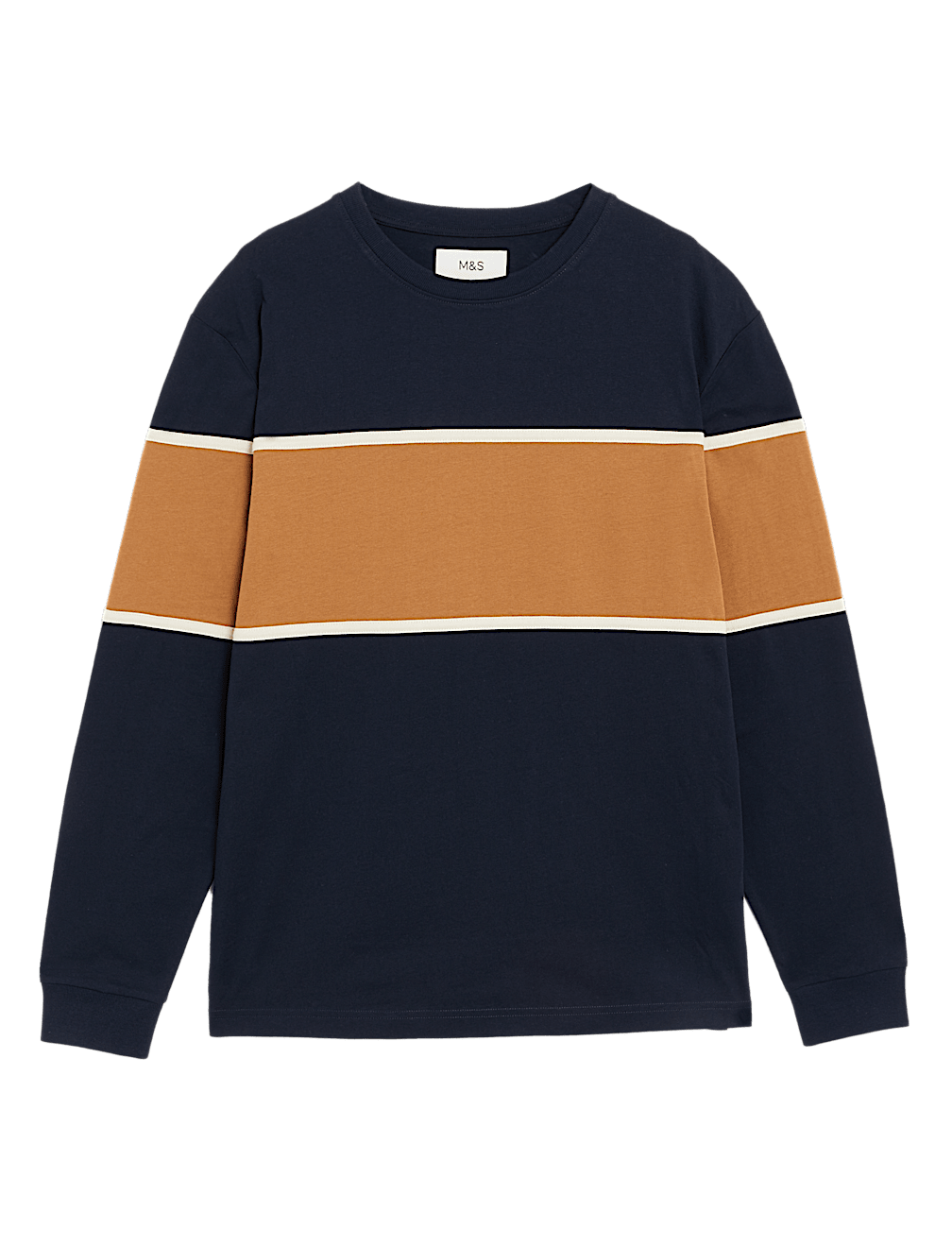 Pure Cotton Colour Block T-Shirt