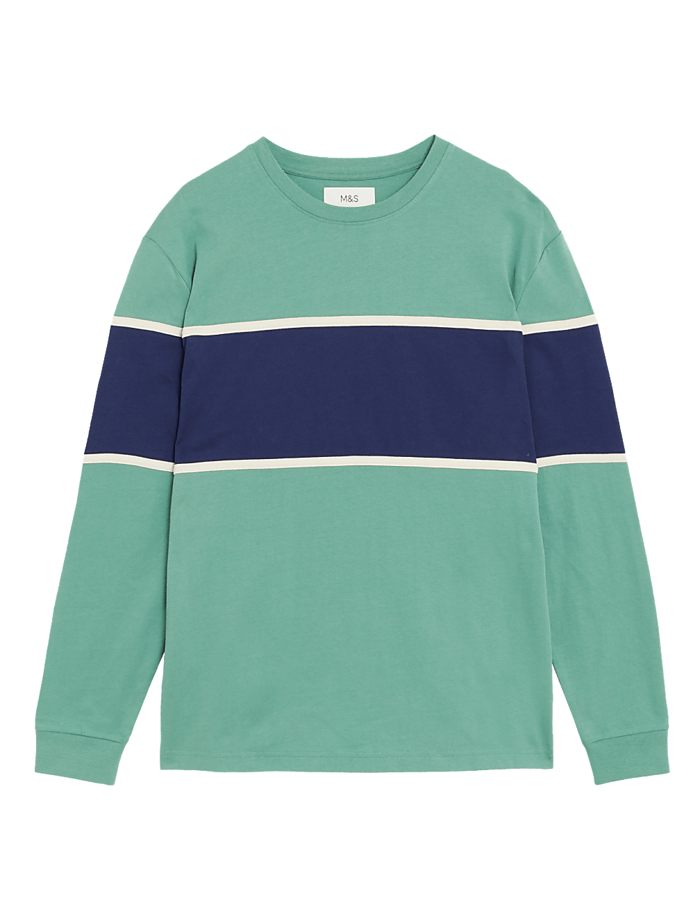 Pure Cotton Colour Block T-Shirt