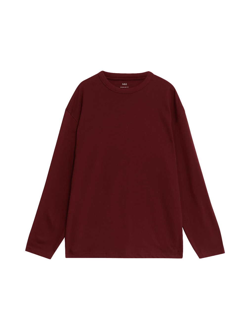 Pure Cotton Long Sleeve Oversized T-Shirt