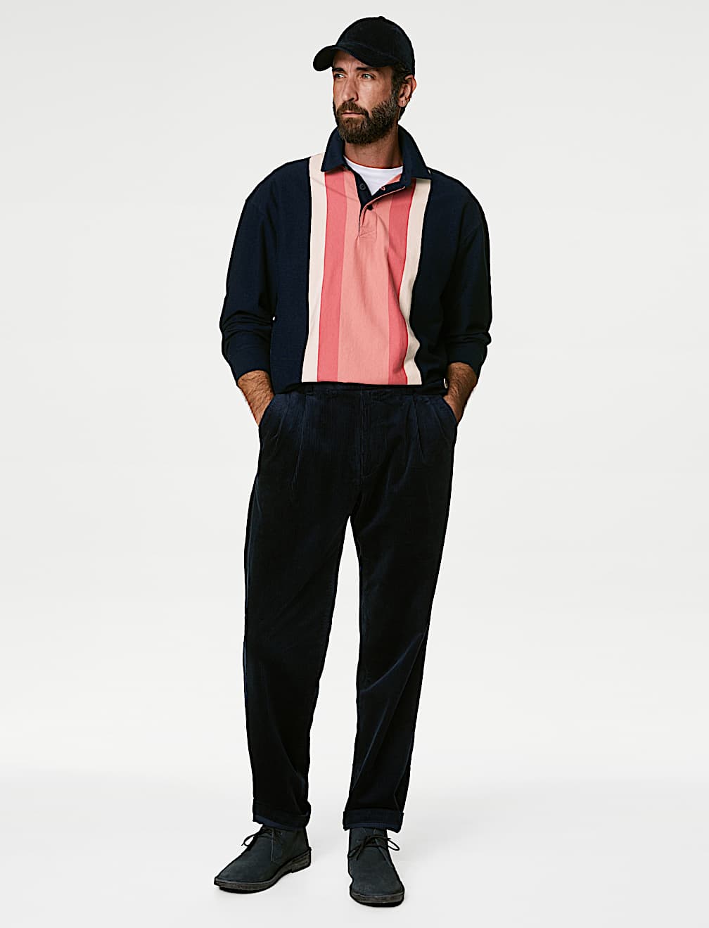 Pure Cotton Striped Rugby Shirt