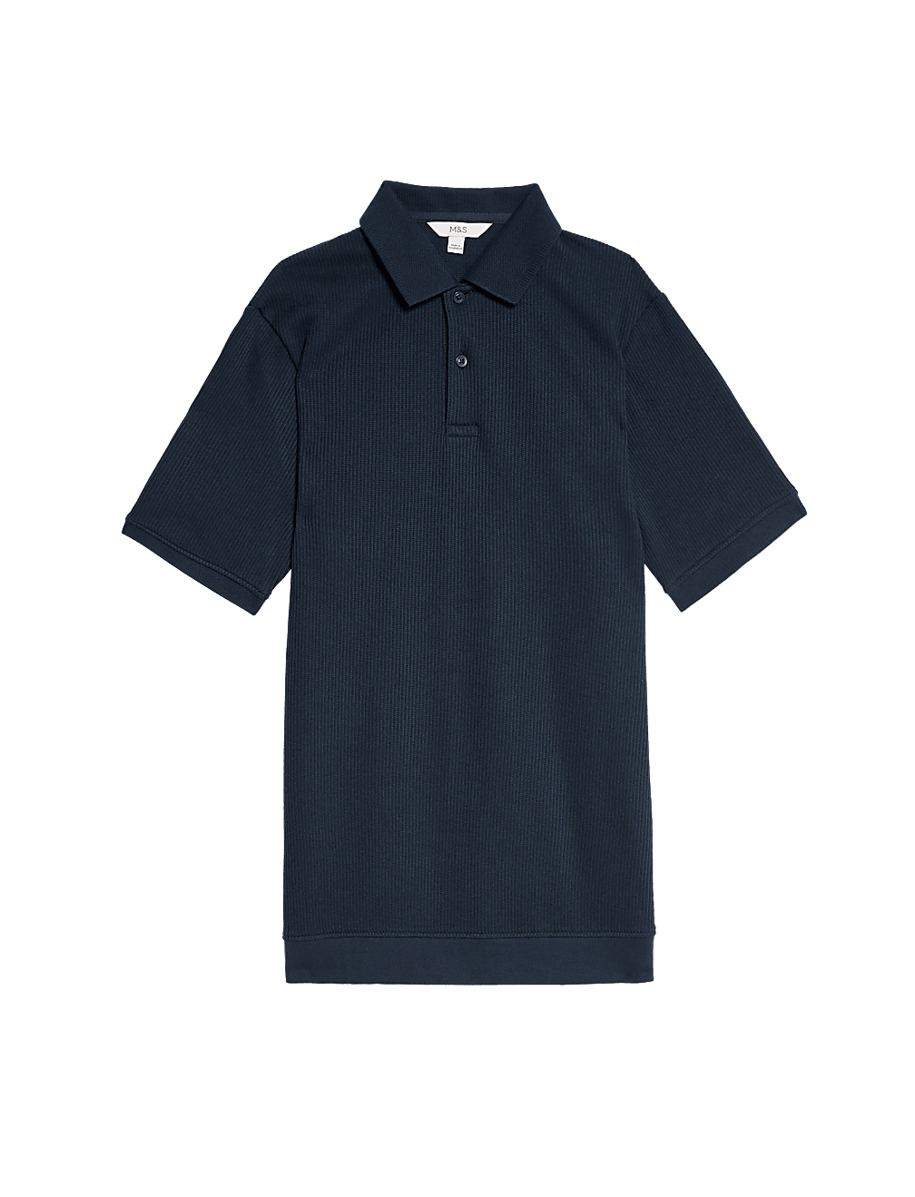 Pure Cotton Textured Polo Shirt