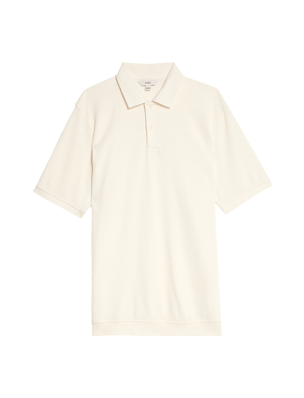 Pure Cotton Textured Polo Shirt