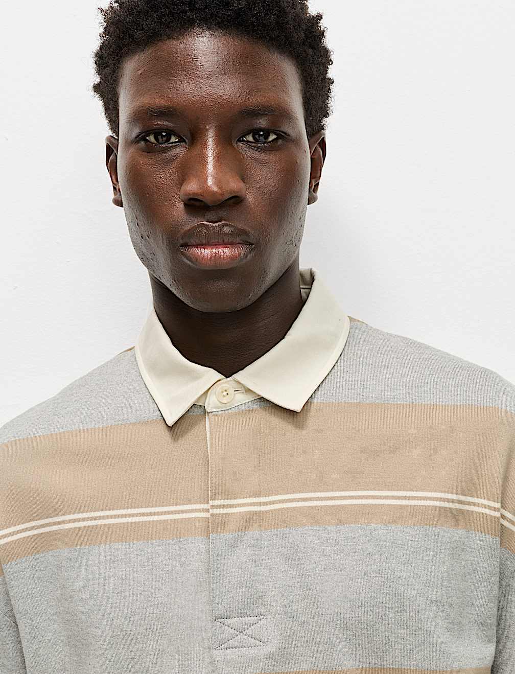 Pure Cotton Striped Rugby Shirt