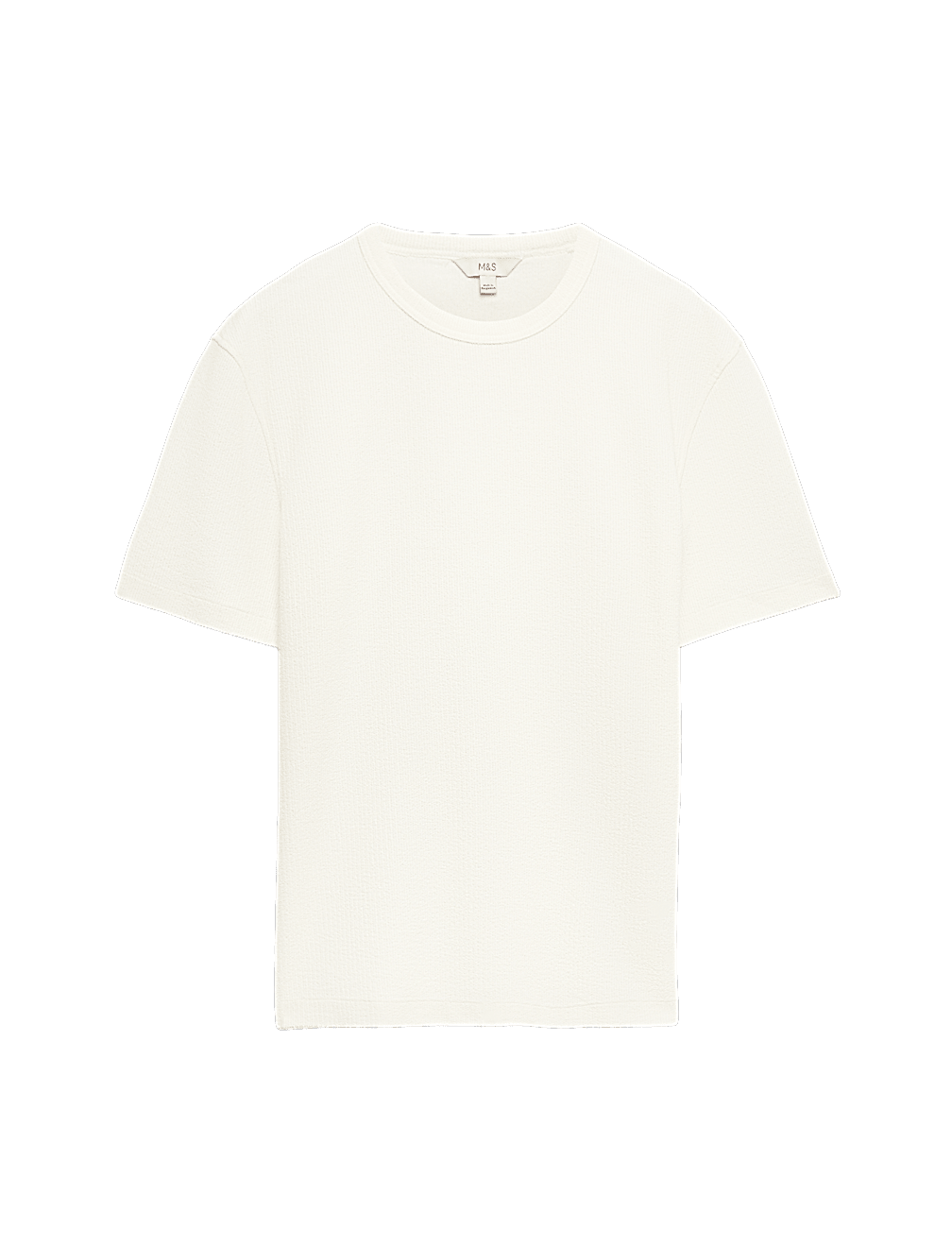 Relaxed Fit Cotton Blend Textured T-Shirt