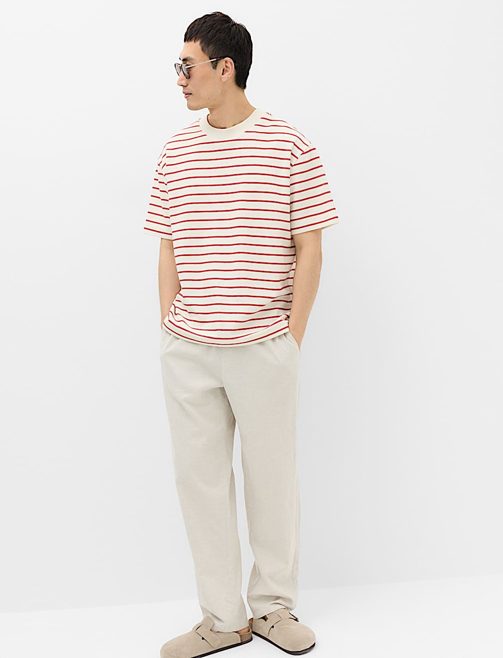 Cotton Rich Textured Breton T-Shirt