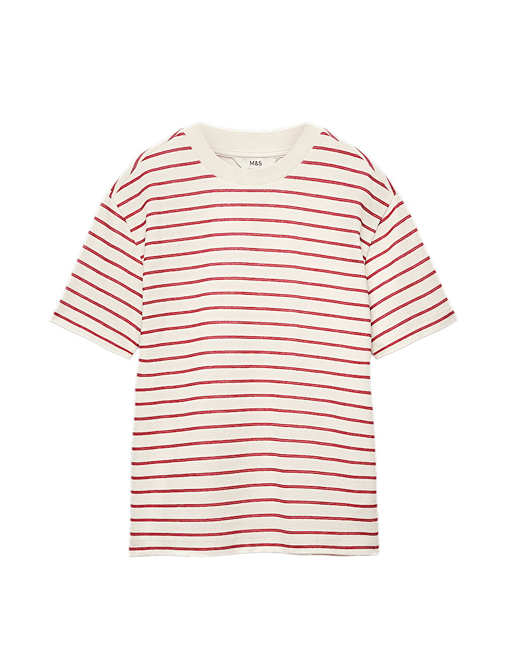 Cotton Rich Textured Breton T-Shirt