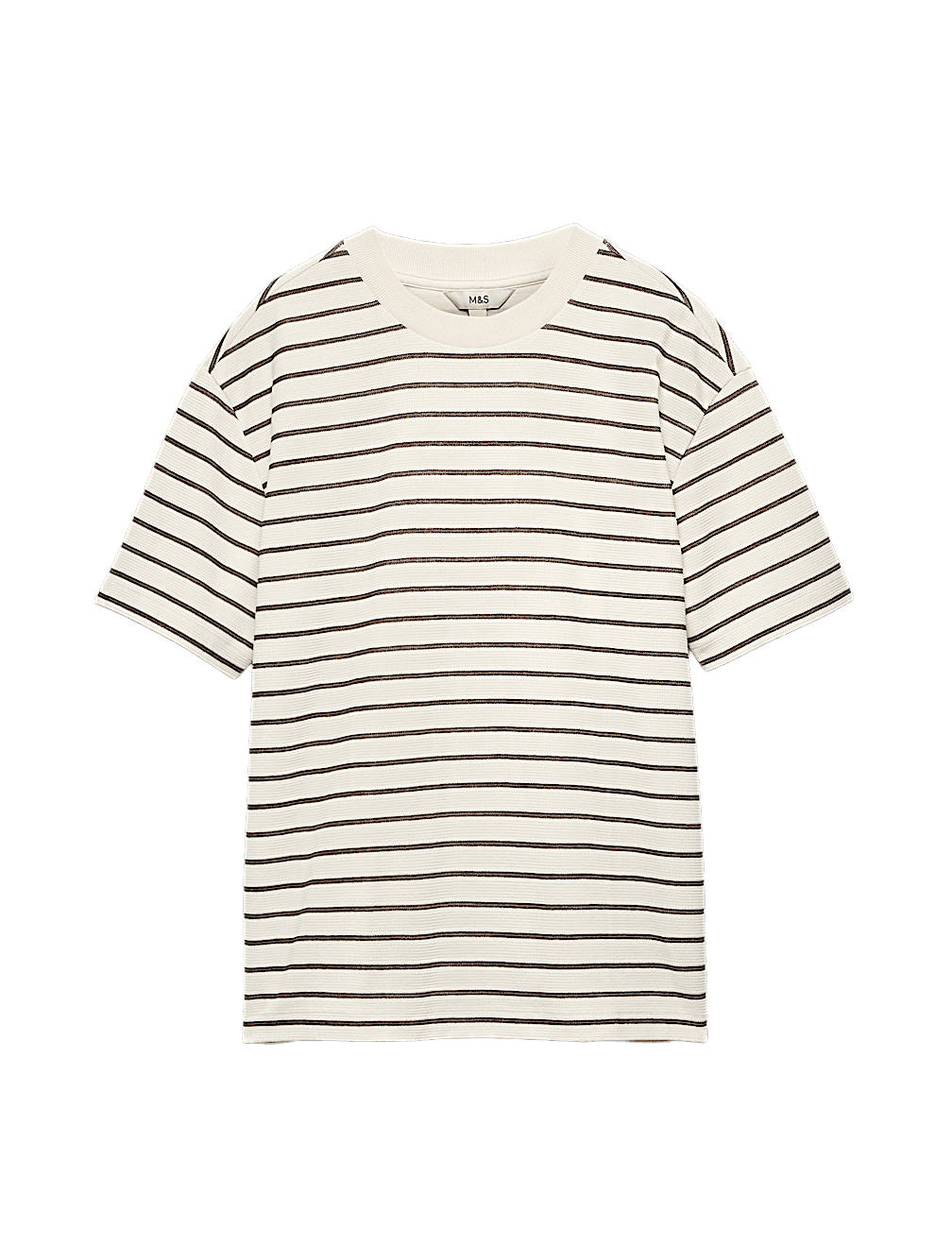 Cotton Rich Textured Breton T-Shirt