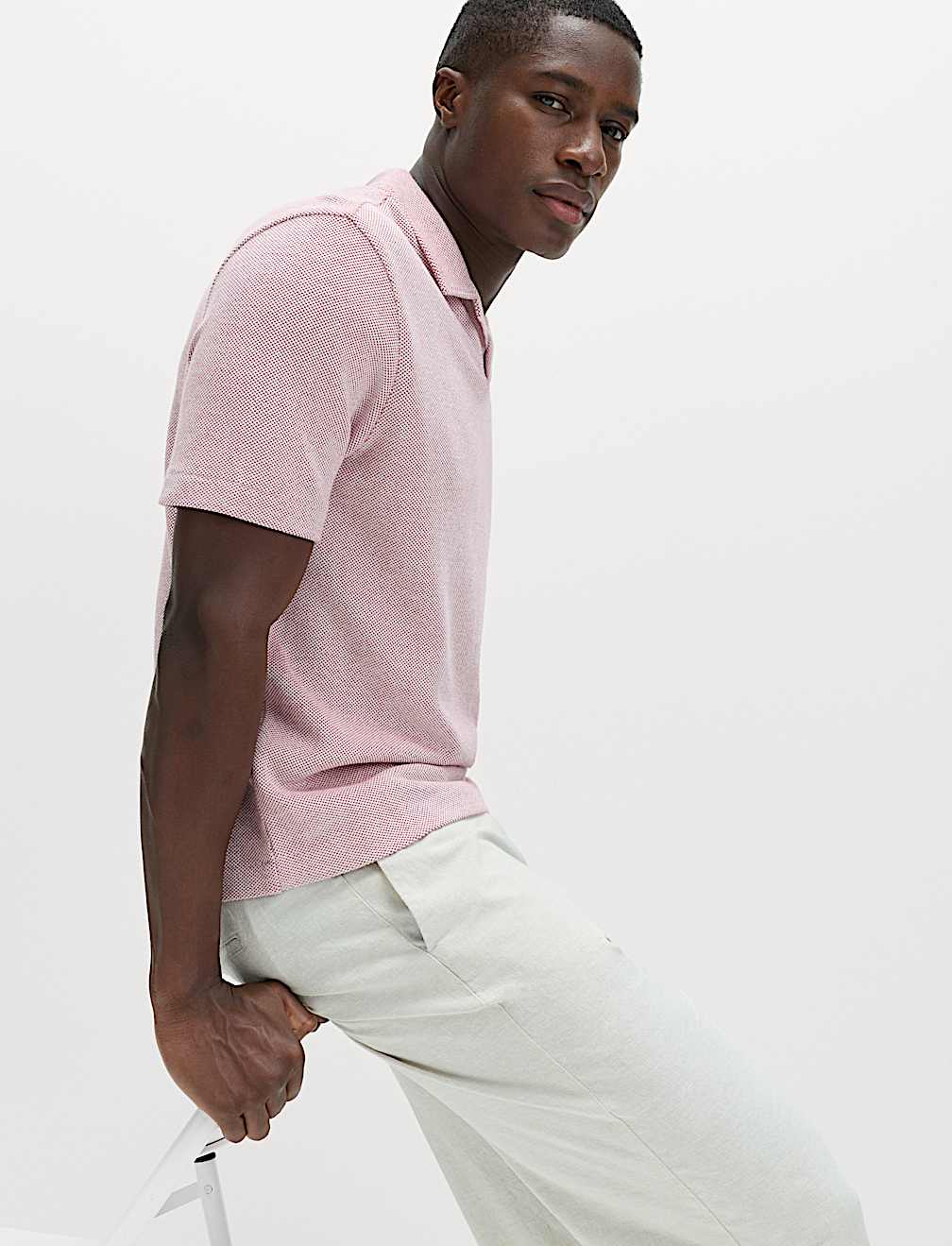 Relaxed Fit Pure Cotton Pique Polo Shirt