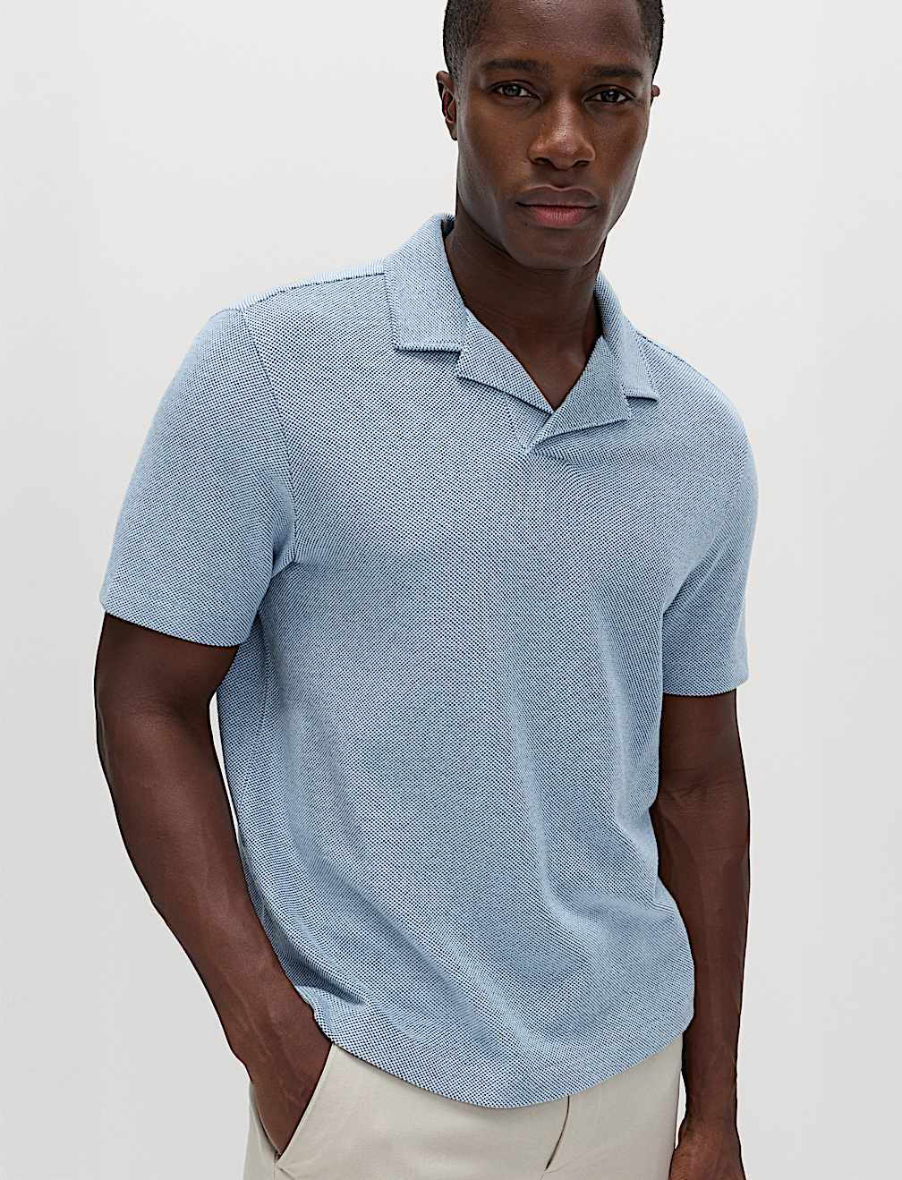 Relaxed Fit Pure Cotton Pique Polo Shirt