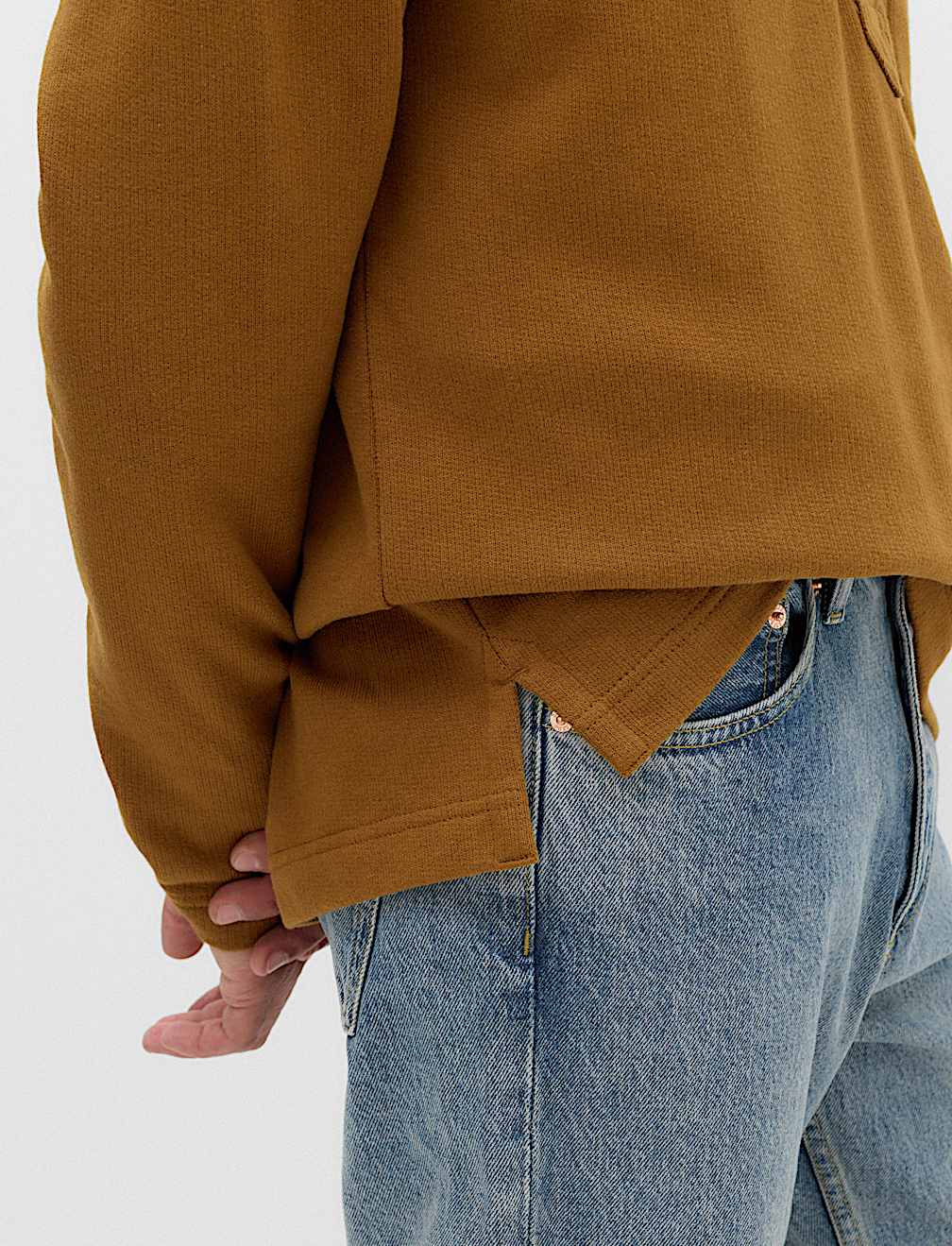 Pure Cotton Long Sleeve Polo Shirt