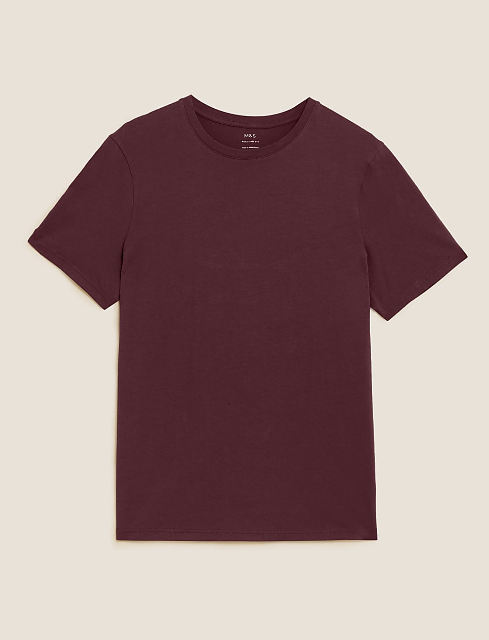 Pure Cotton Crew Neck T-Shirt