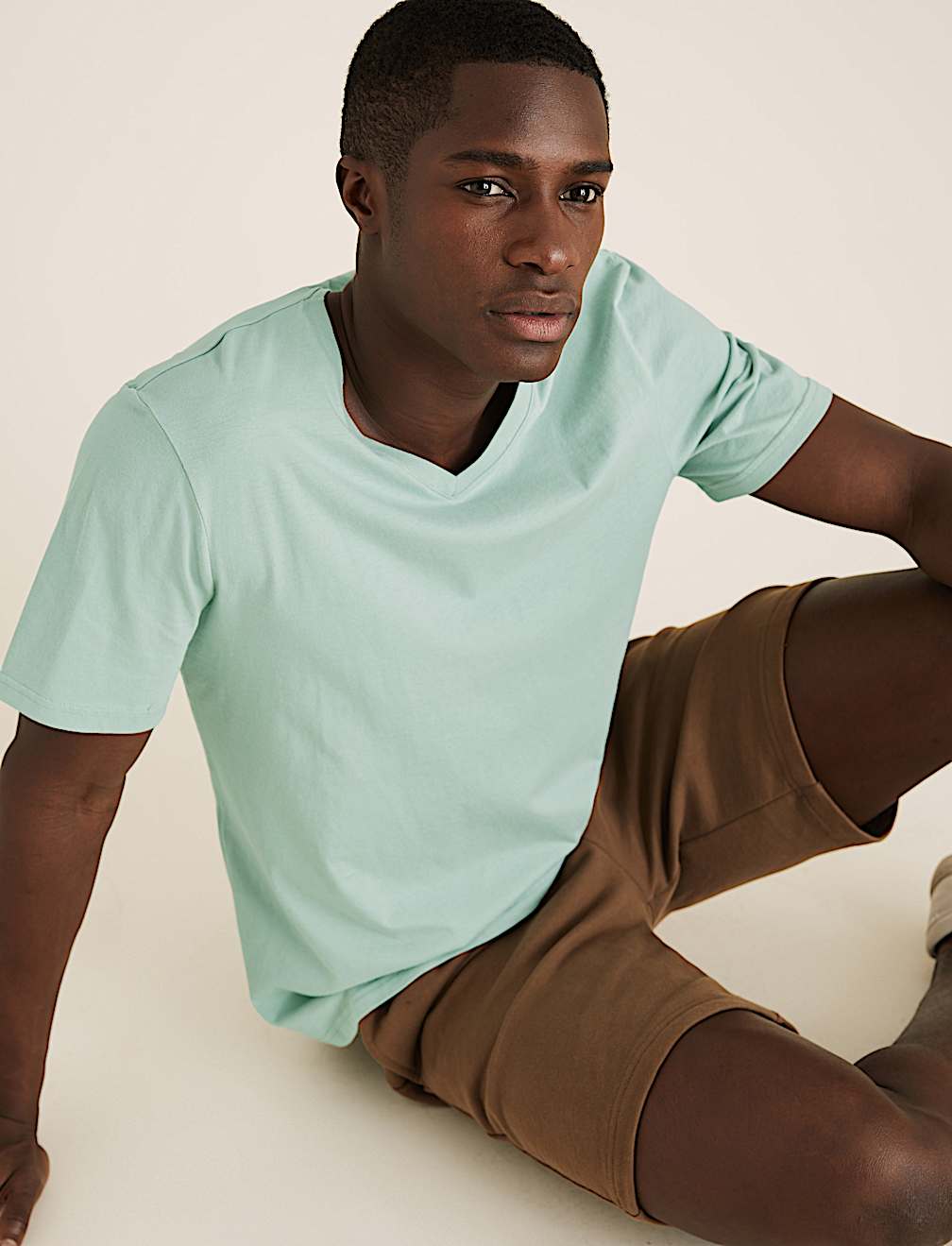 Pure Cotton V-Neck T-Shirt