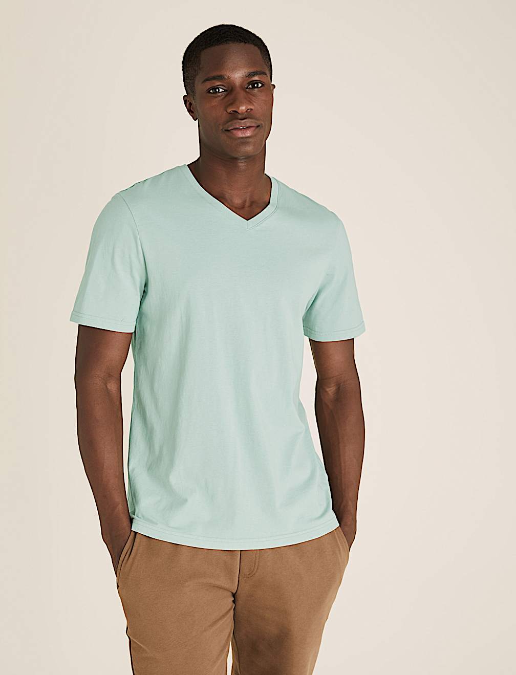 Pure Cotton V-Neck T-Shirt