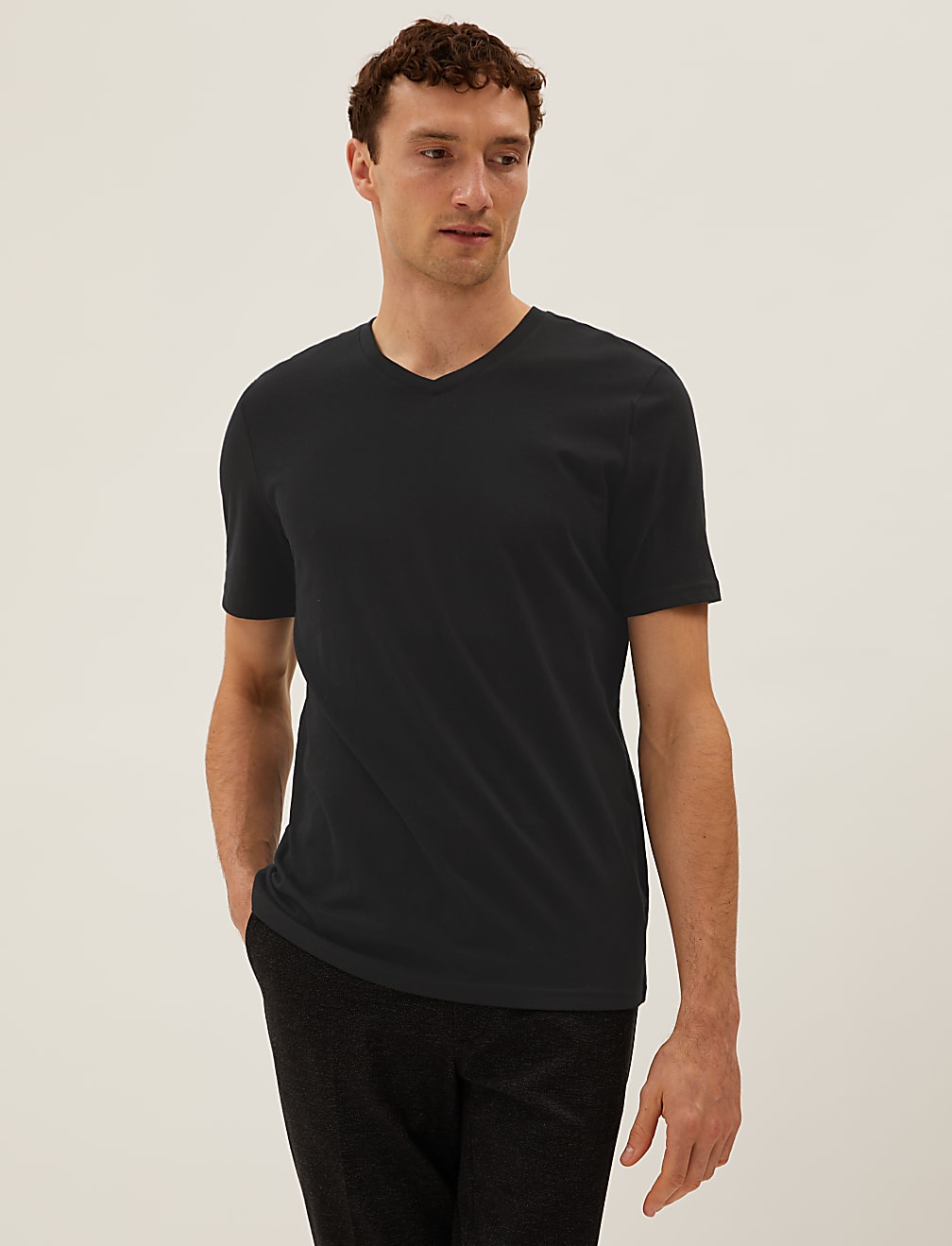 Pure Cotton V-Neck T-Shirt