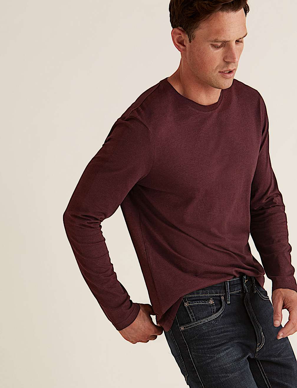Pure Cotton Long Sleeve T-Shirt