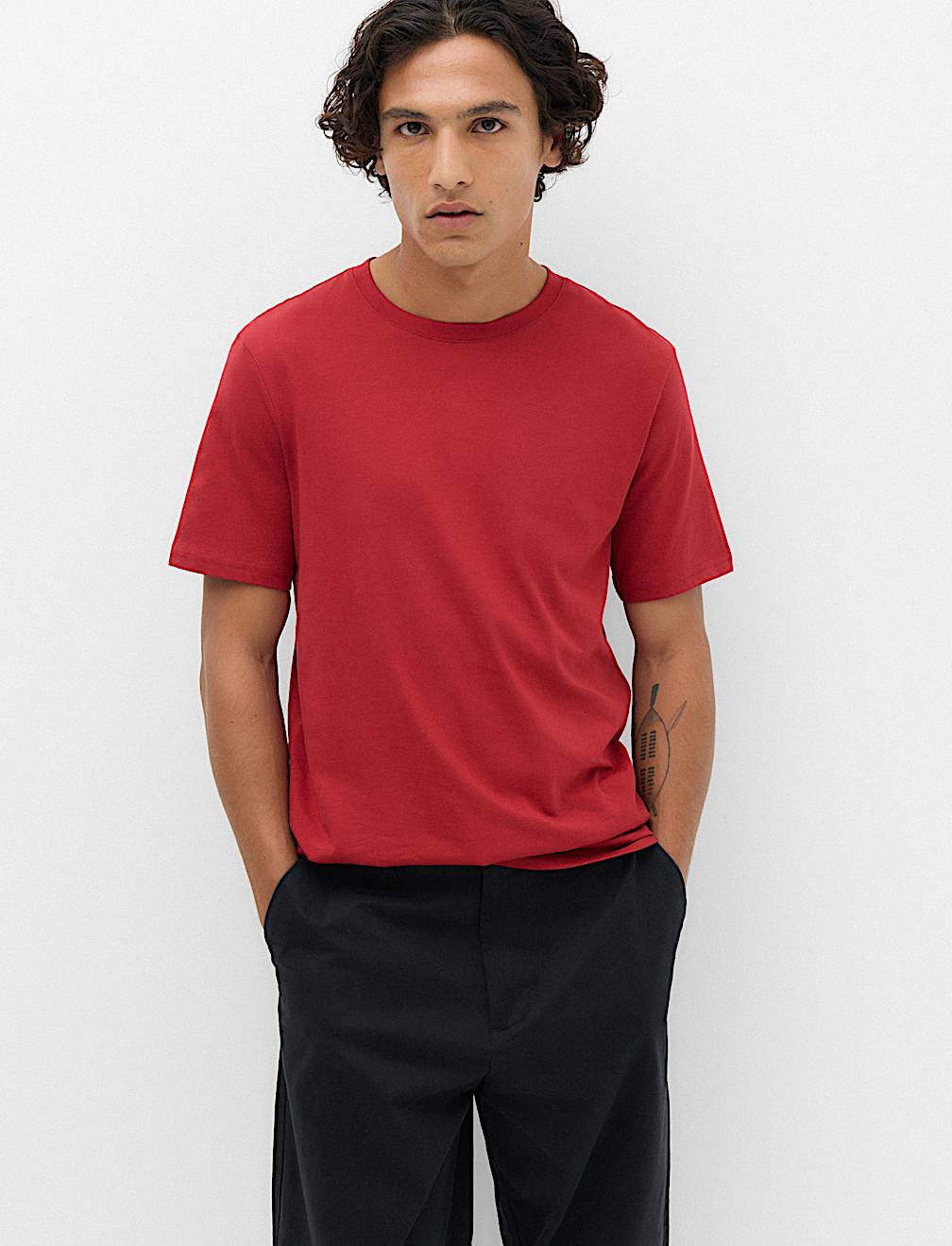 Pure Cotton Regular Fit Crew Neck T-Shirt