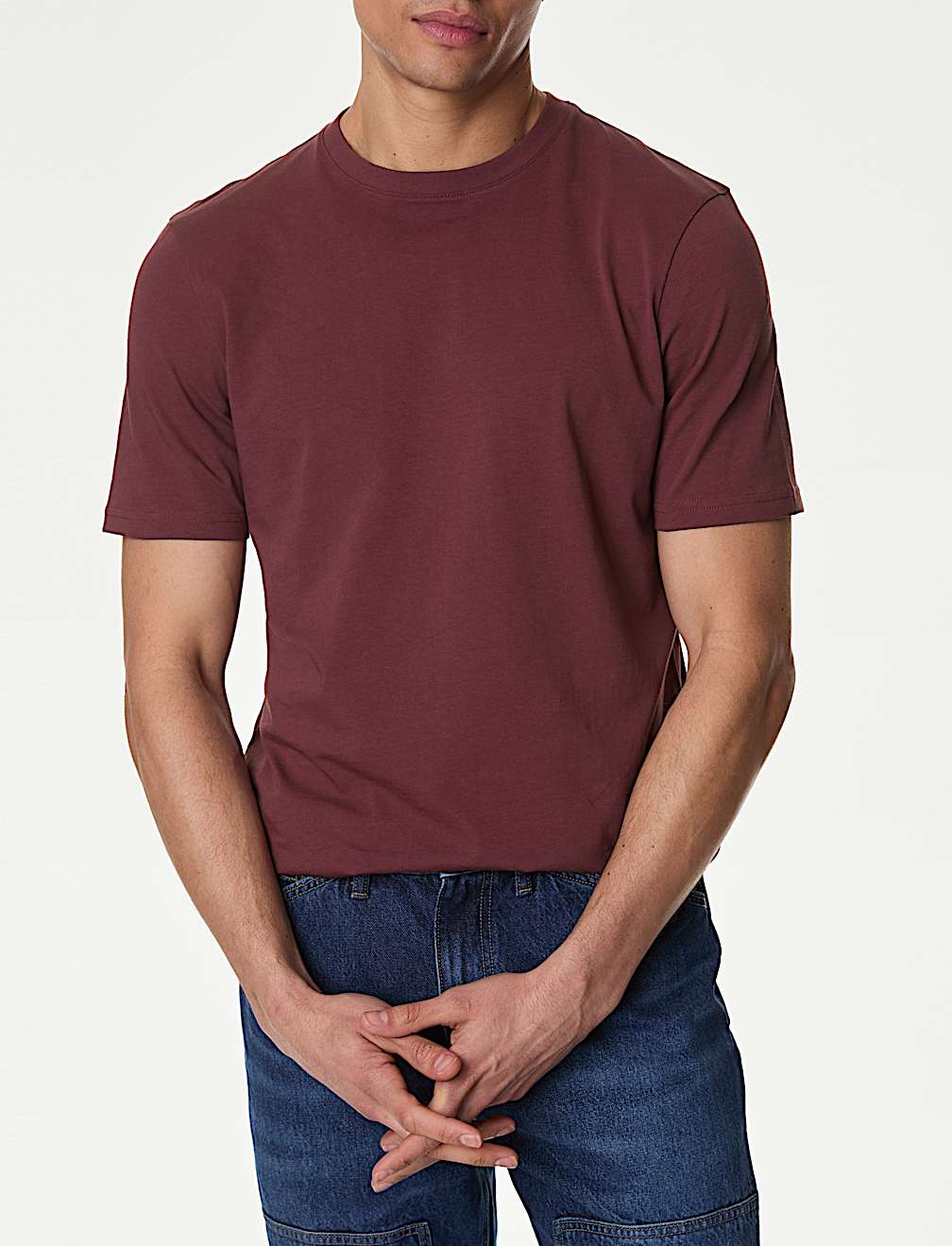 Regular Fit Pure Cotton Crew Neck T-Shirt