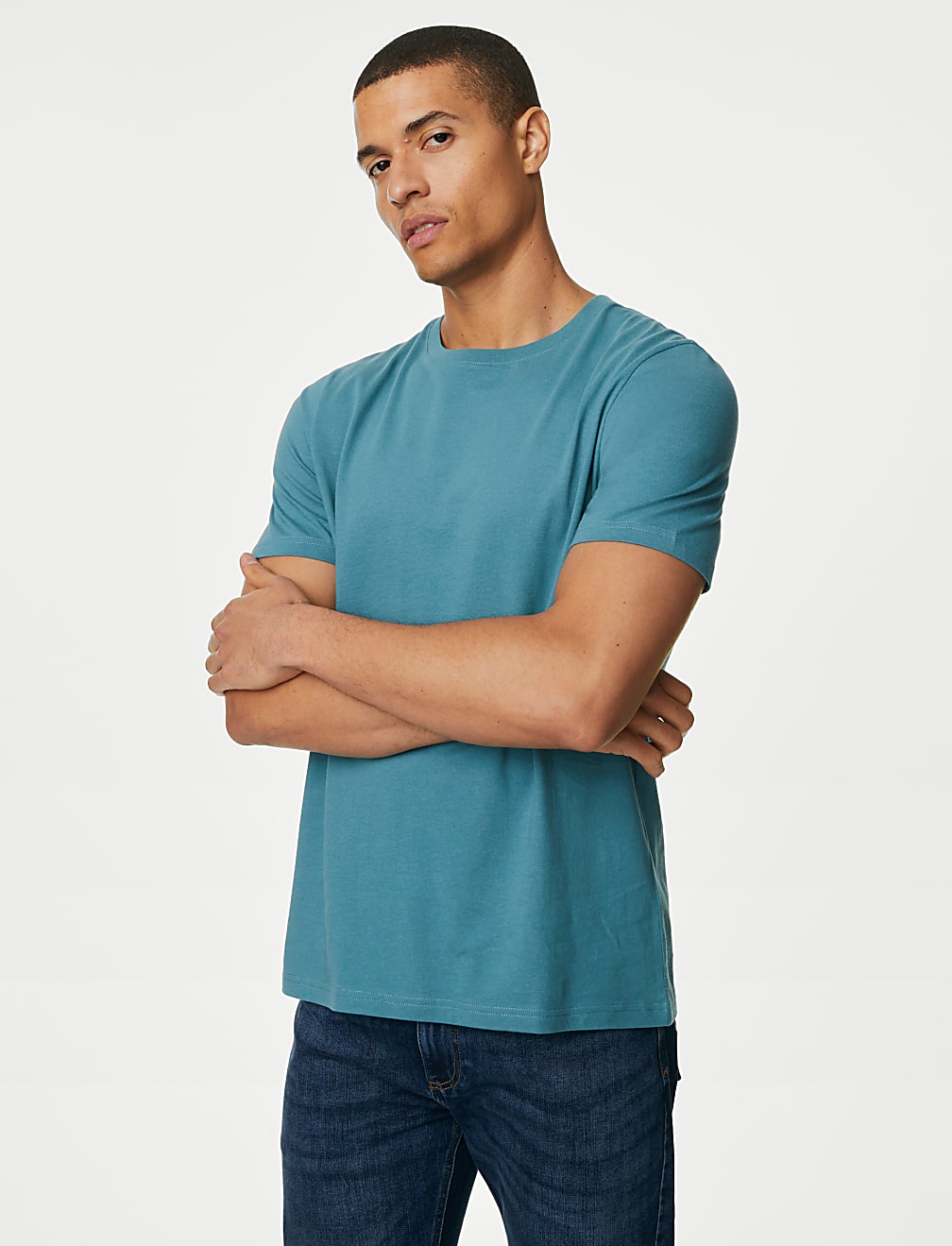 Regular Fit Pure Cotton Crew Neck T-Shirt