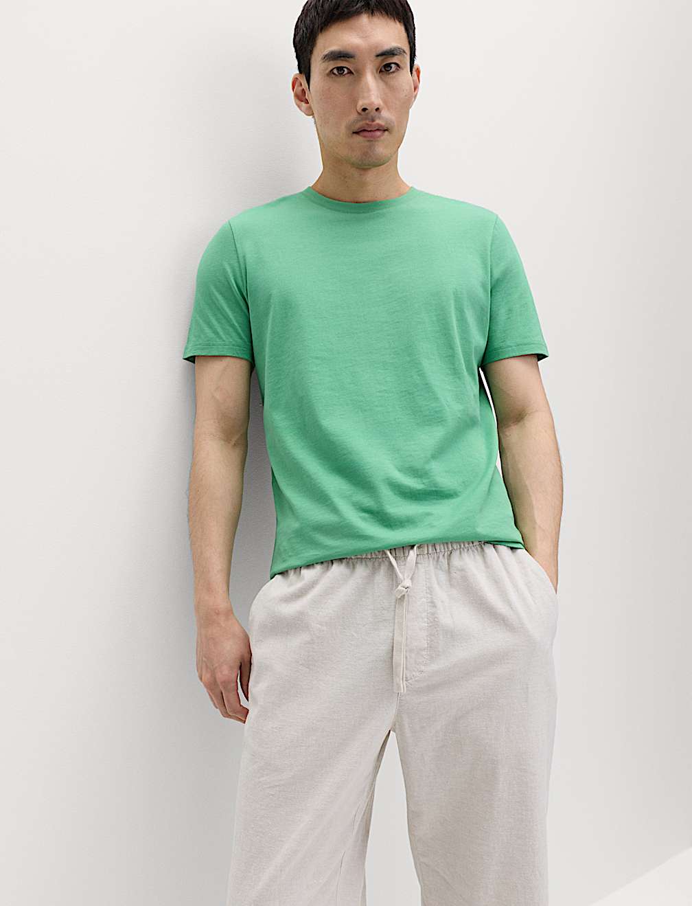 Pure Cotton Regular Fit Crew Neck T-Shirt