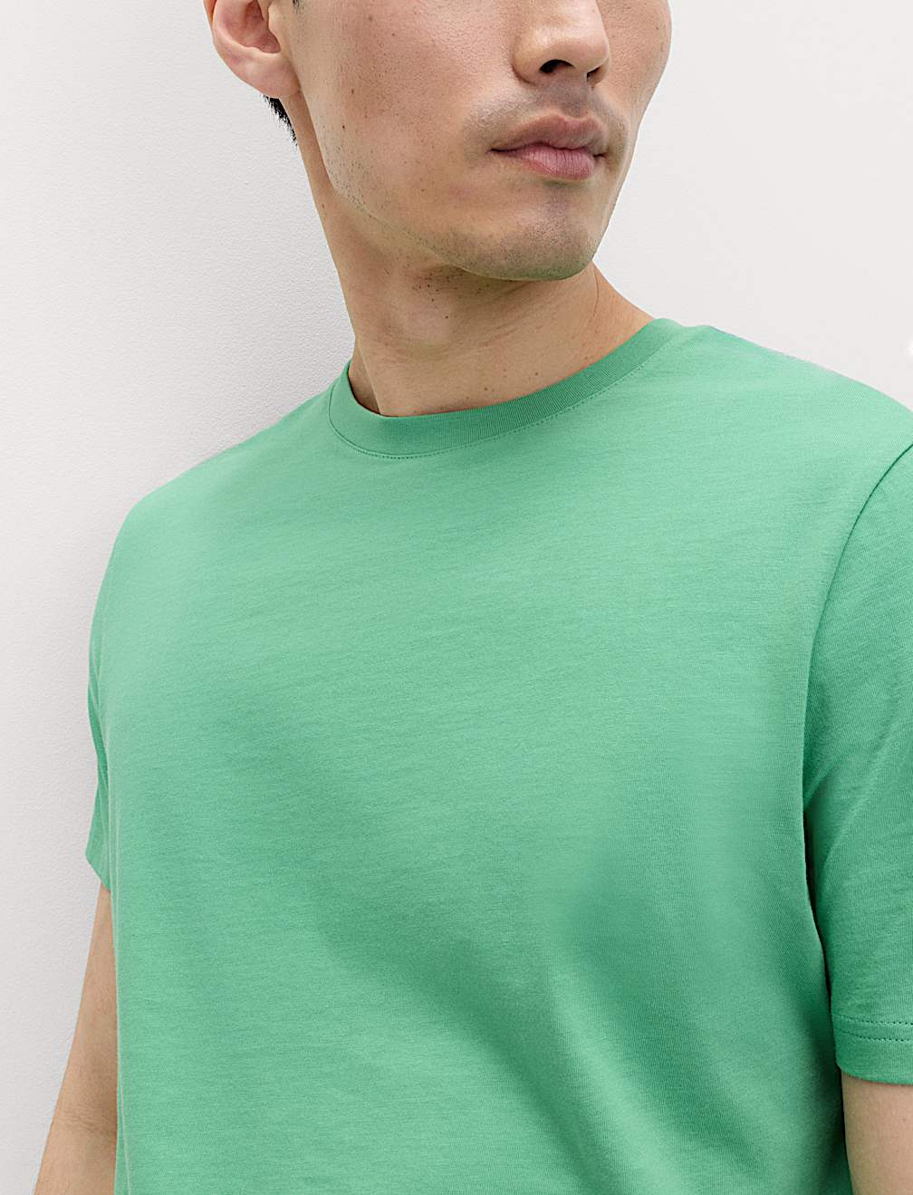 Pure Cotton Regular Fit Crew Neck T-Shirt