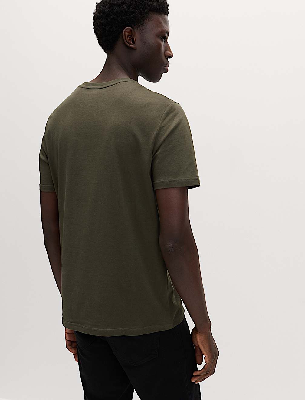 Pure Cotton Regular Fit Crew Neck T-Shirt