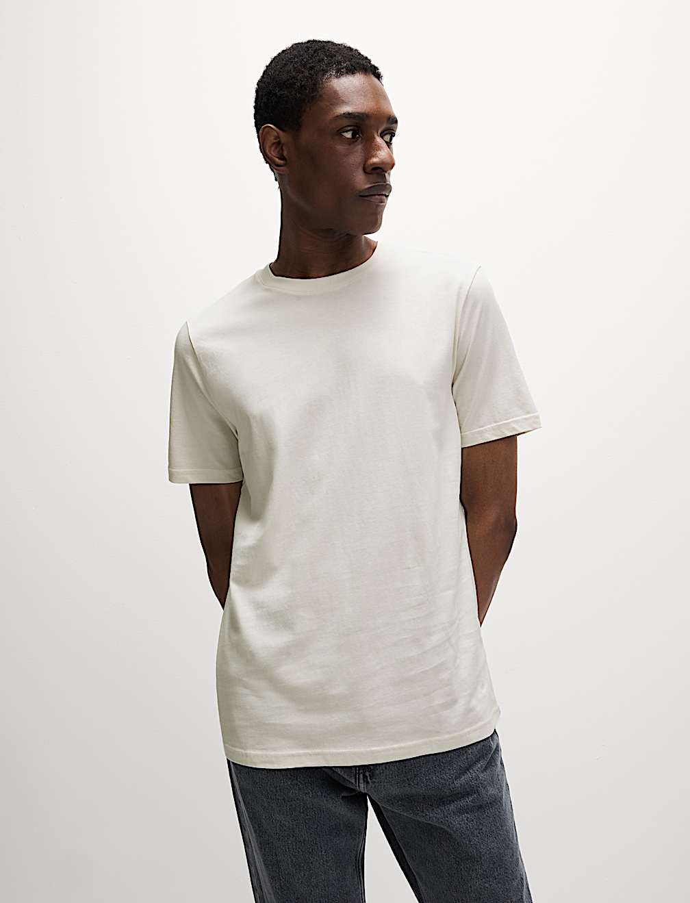 Regular Fit Pure Cotton Crew Neck T-Shirt