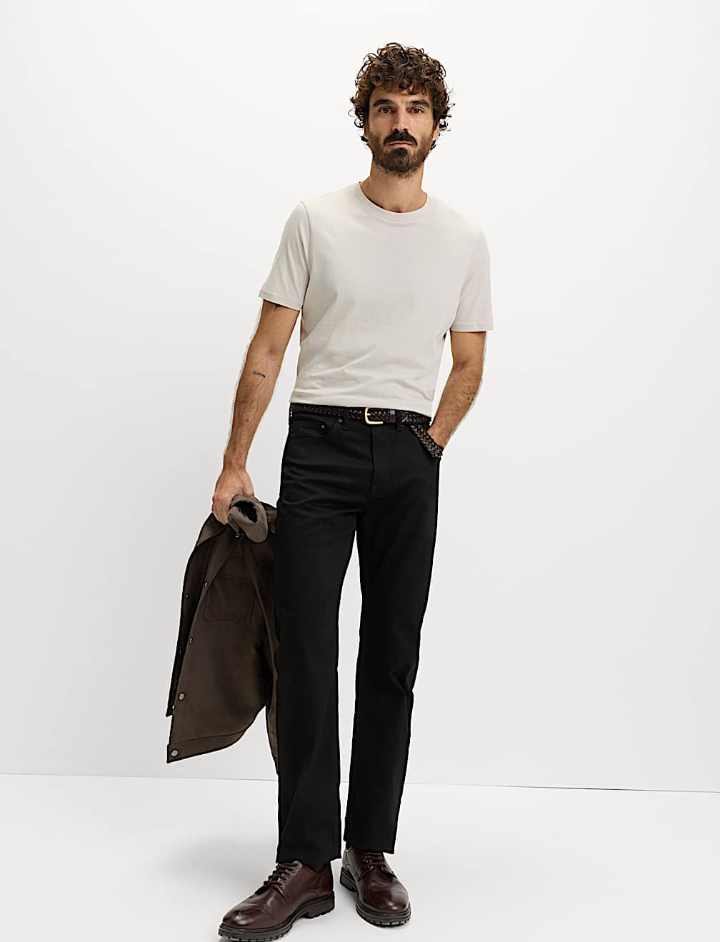 Pure Cotton Relaxed Fit Crew Neck T-Shirt