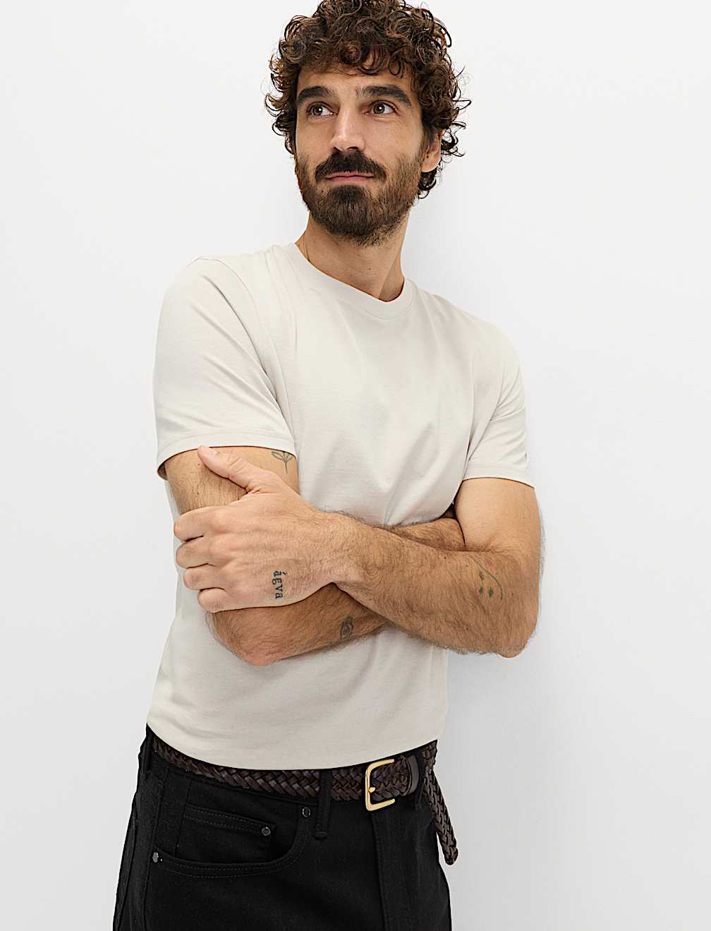 Pure Cotton Relaxed Fit Crew Neck T-Shirt