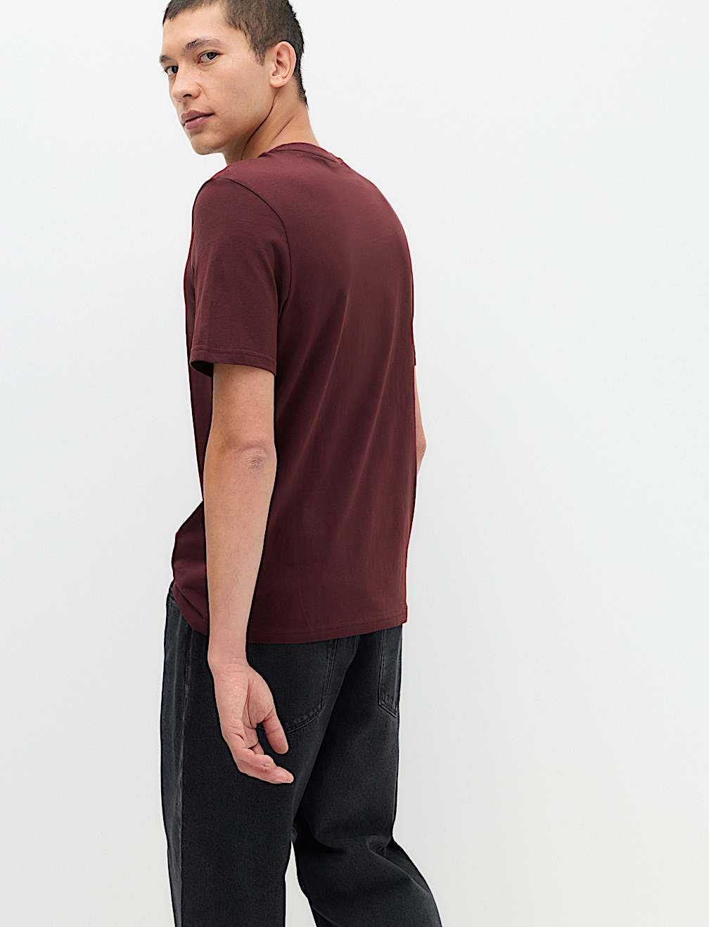 Pure Cotton Regular Fit Crew Neck T-Shirt