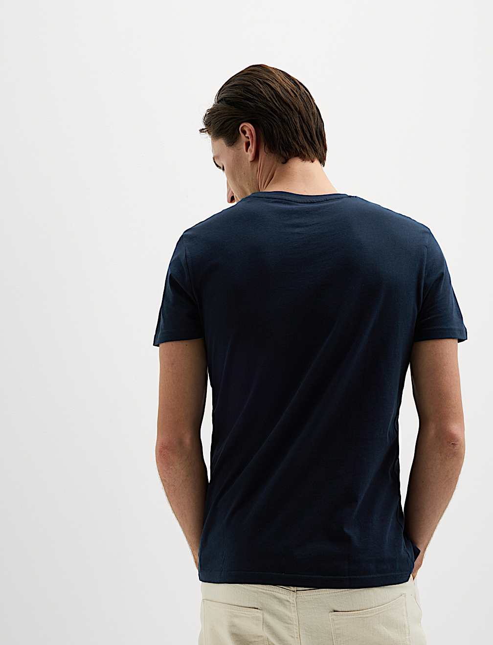 Slim Fit Pure Cotton Crew Neck T-Shirt