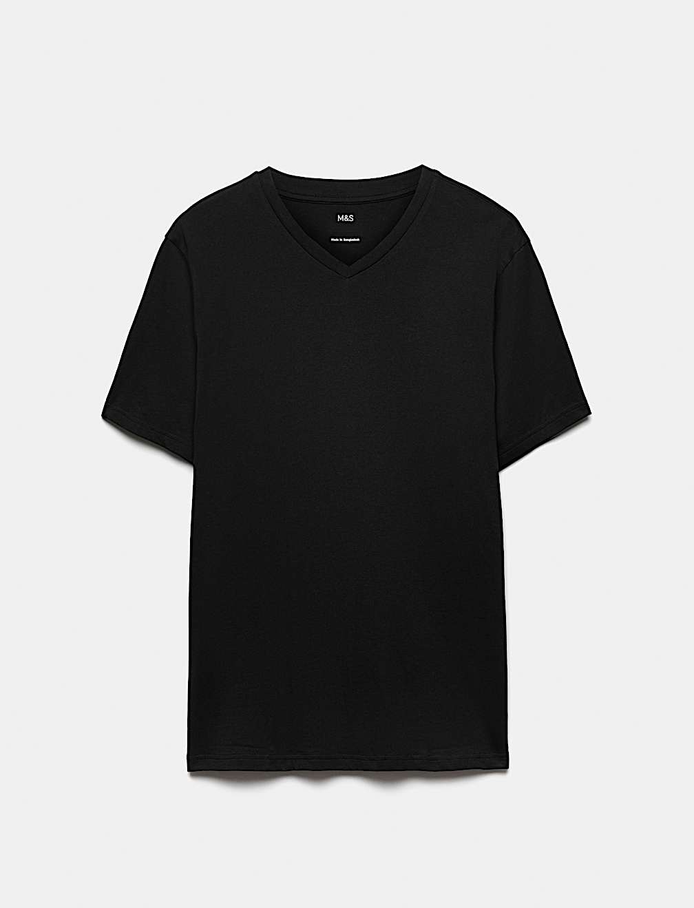 Pure Cotton V Neck T-Shirt
