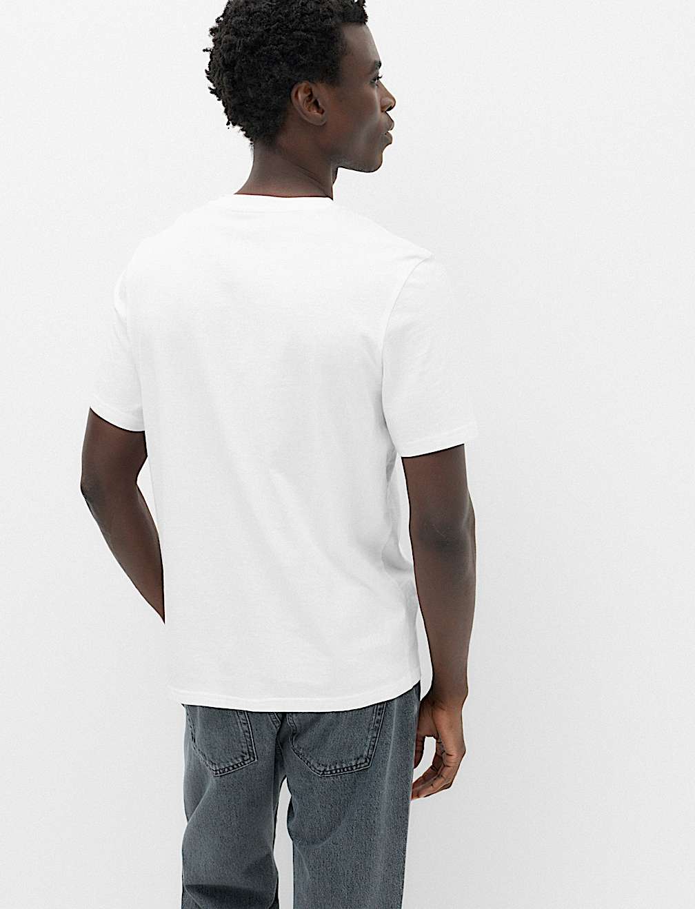 Pure Cotton V Neck T-Shirt