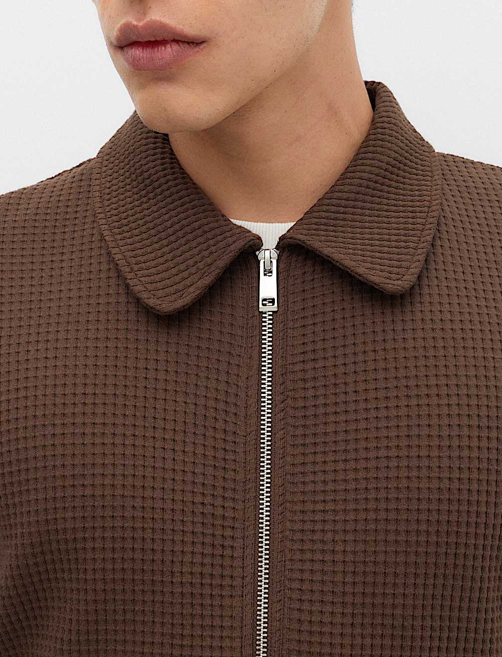 Pure Cotton Exploded Waffle Jacket
