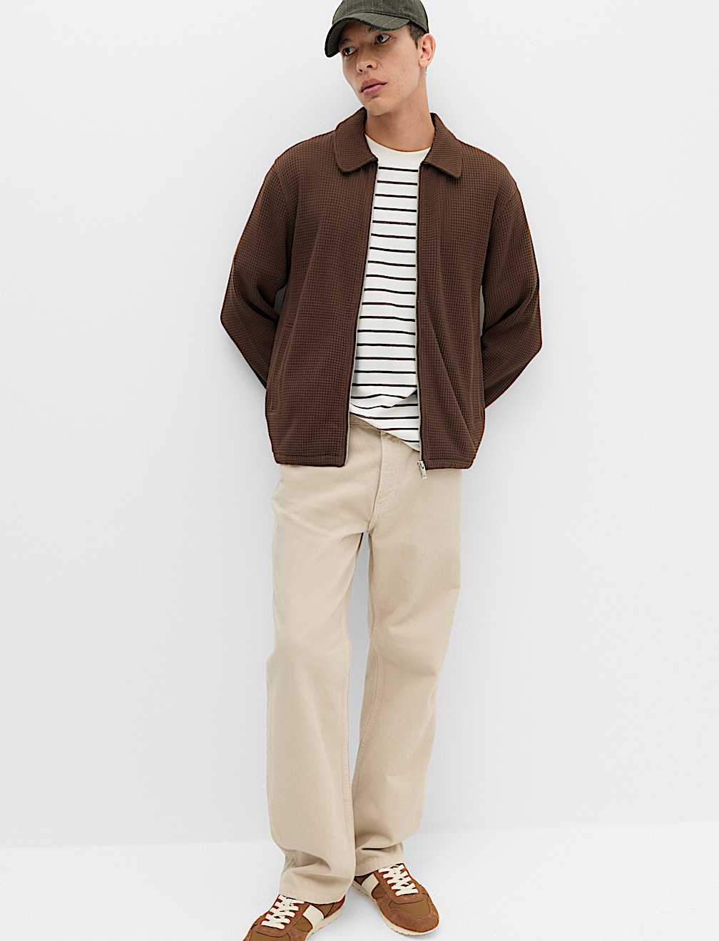 Pure Cotton Exploded Waffle Jacket