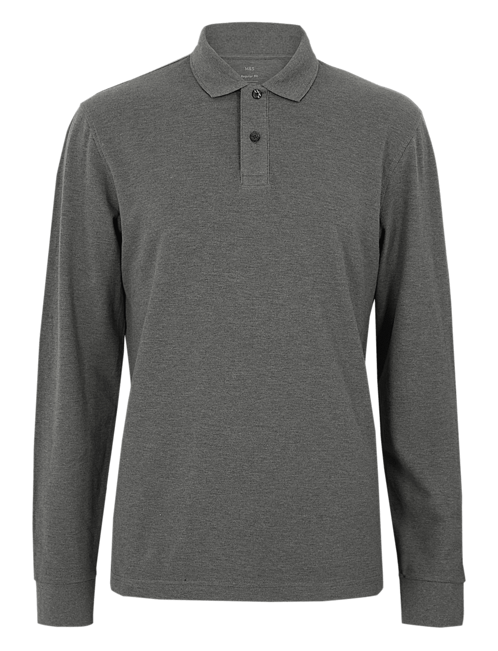 Pure Cotton Long Sleeve Polo Shirt