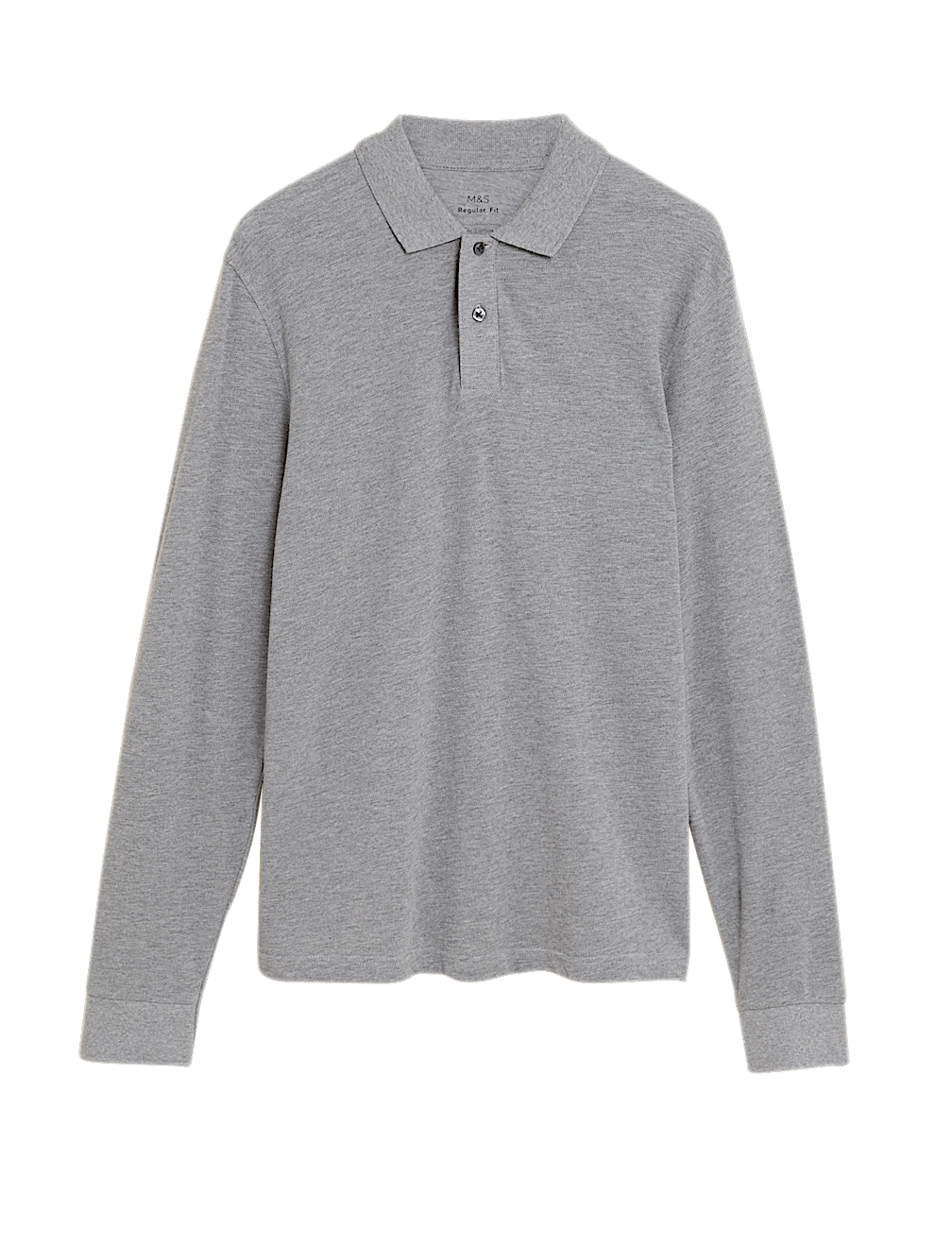 Pure Cotton Long Sleeve Polo Shirt