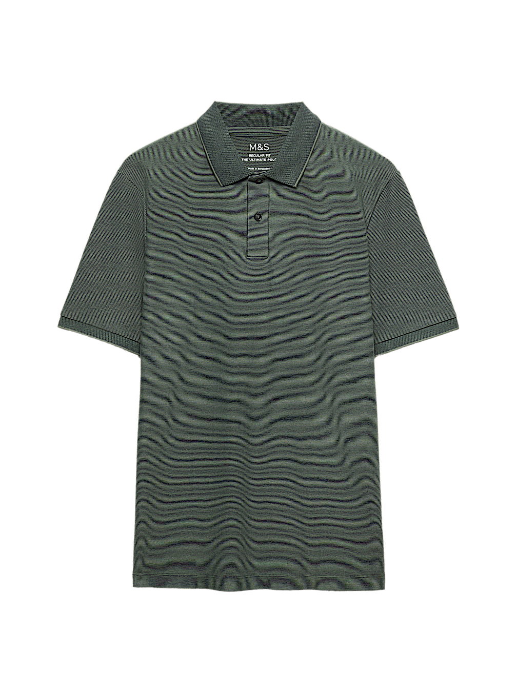 Cotton Rich Striped Short Sleeve Polo Shirt