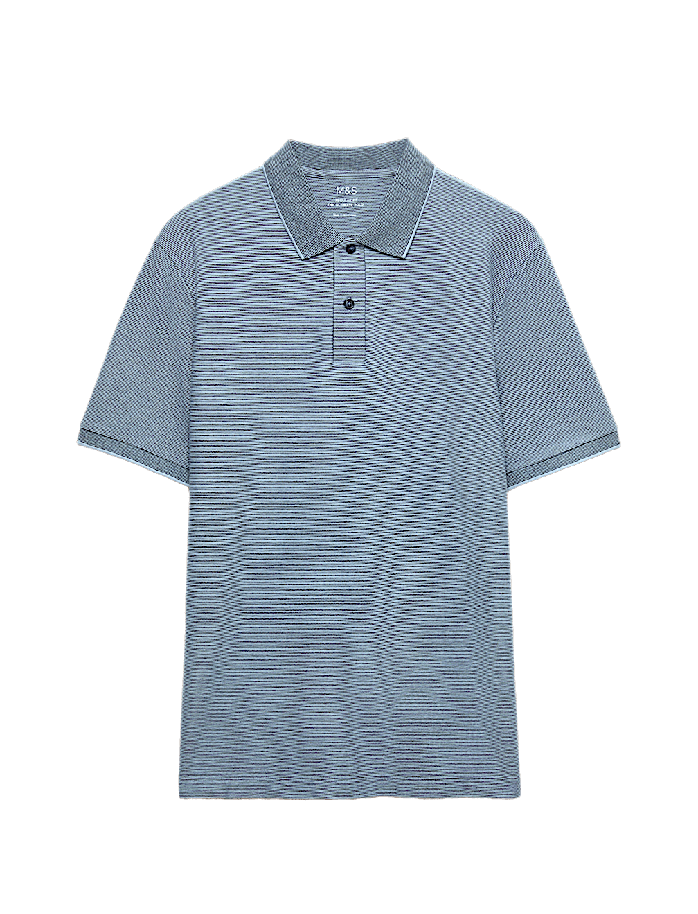 Cotton Rich Striped Short Sleeve Polo Shirt
