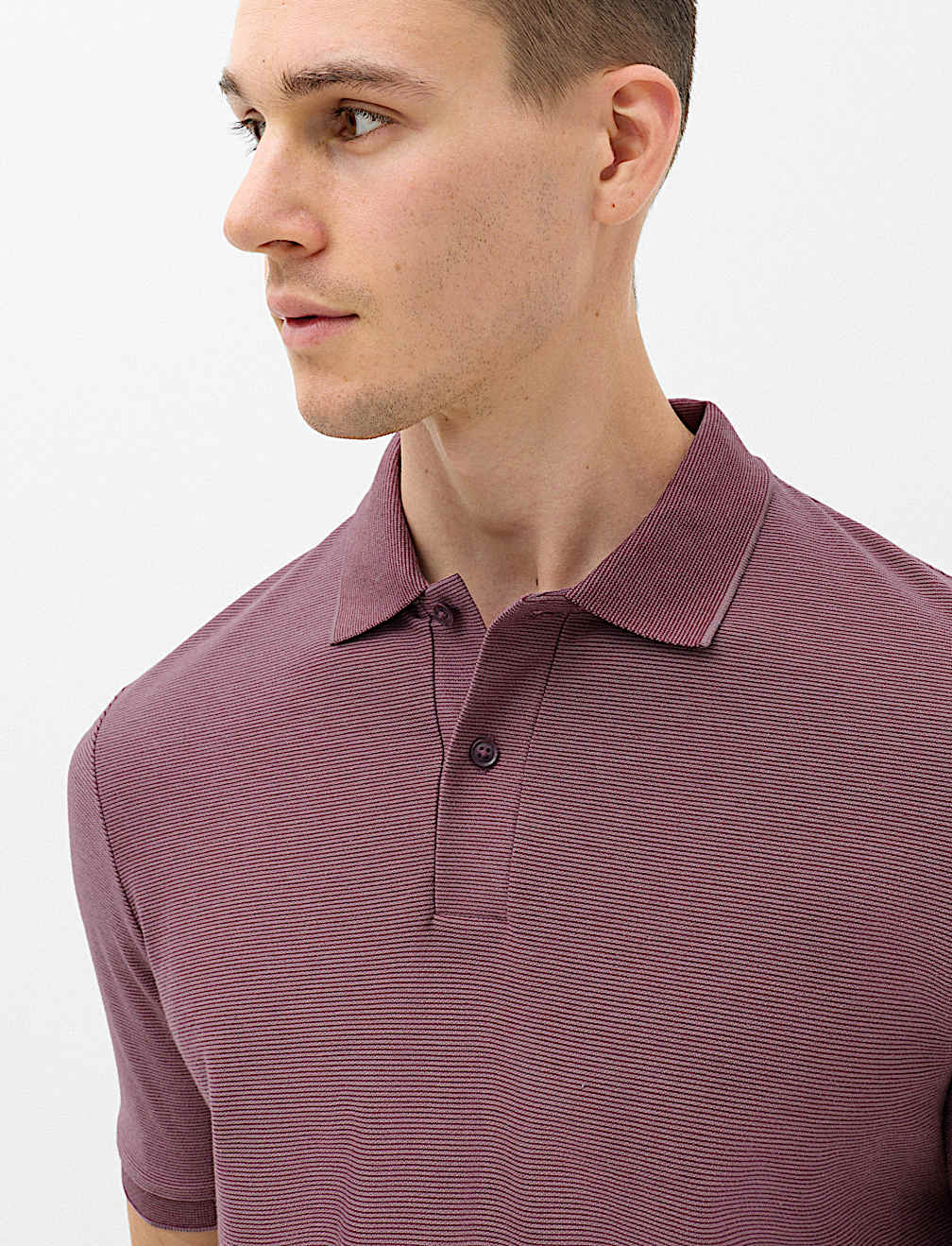 Cotton Rich Striped Short Sleeve Polo Shirt