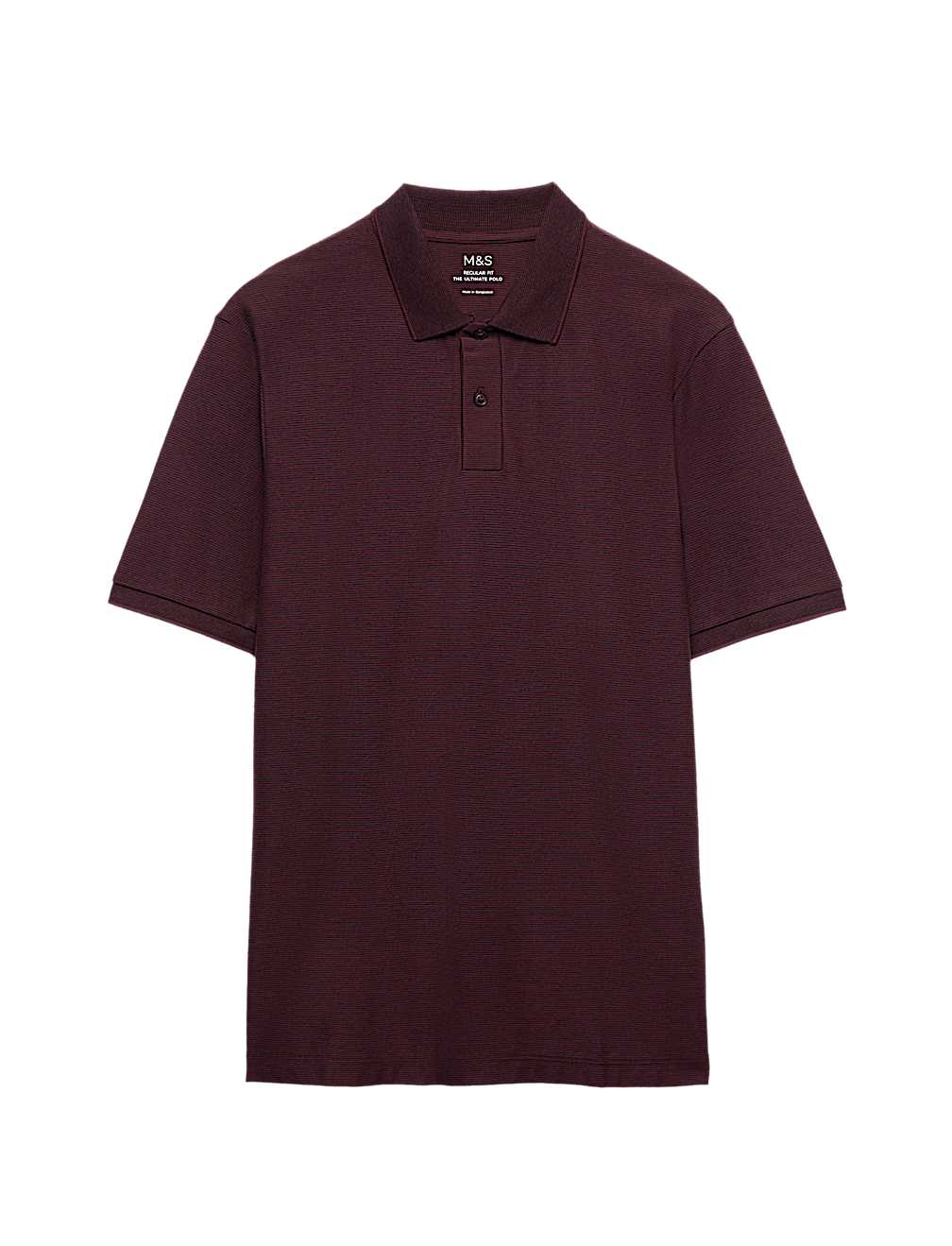 Cotton Rich Striped Short Sleeve Polo Shirt