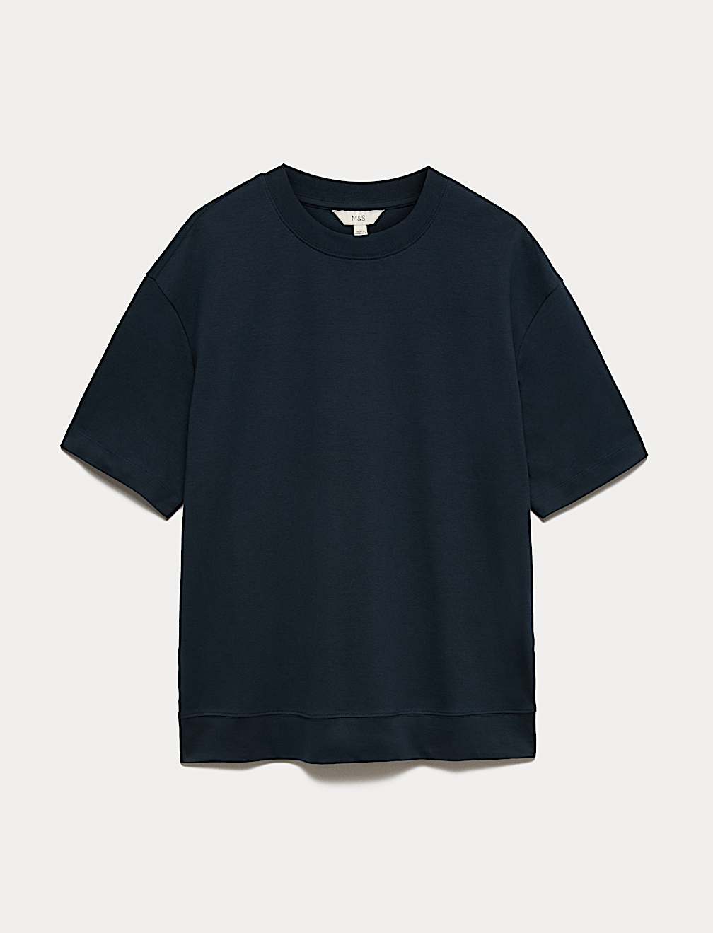 Cotton Rich Crew Neck T-Shirt with Lyocell