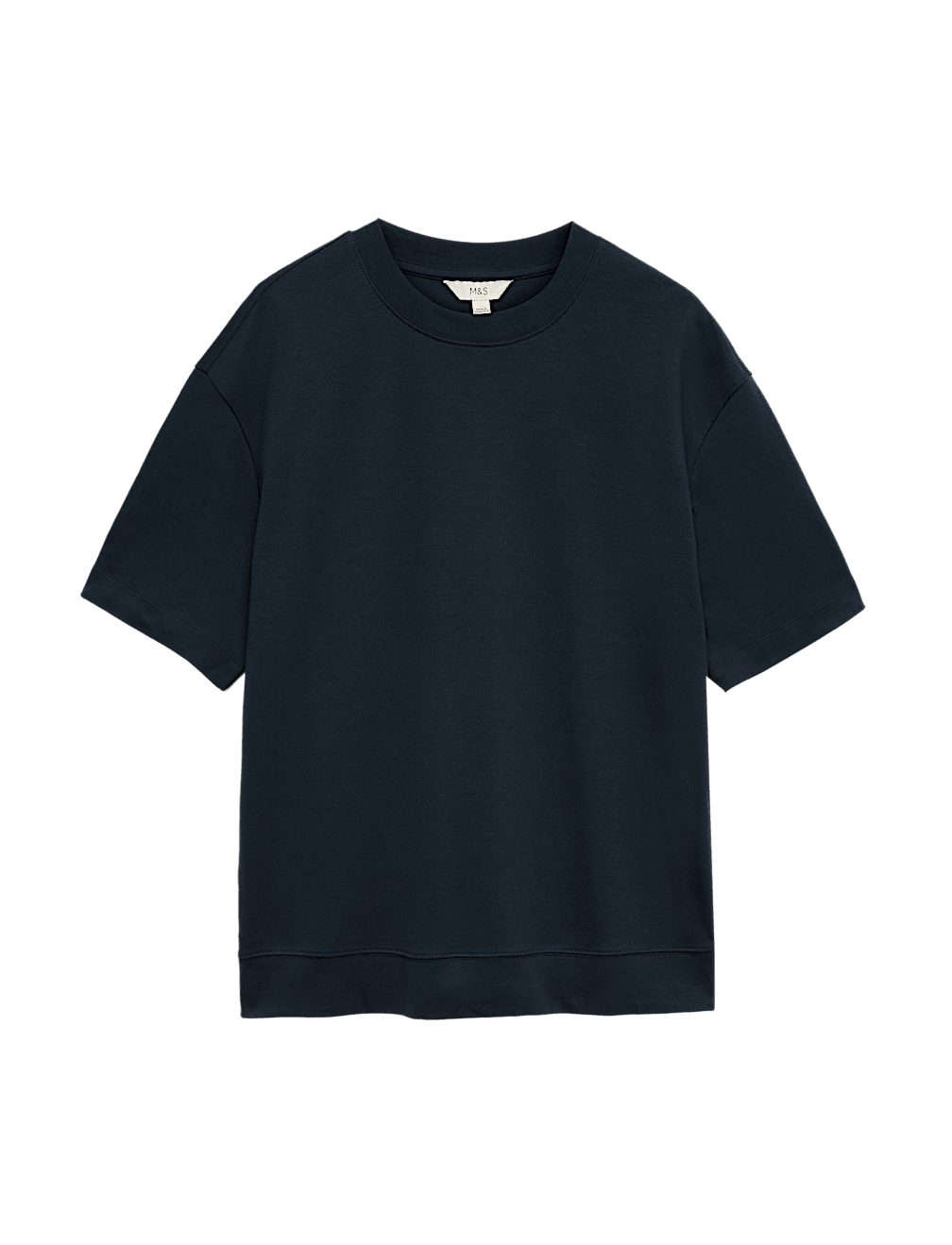 Cotton Rich Crew Neck T-Shirt with Lyocell