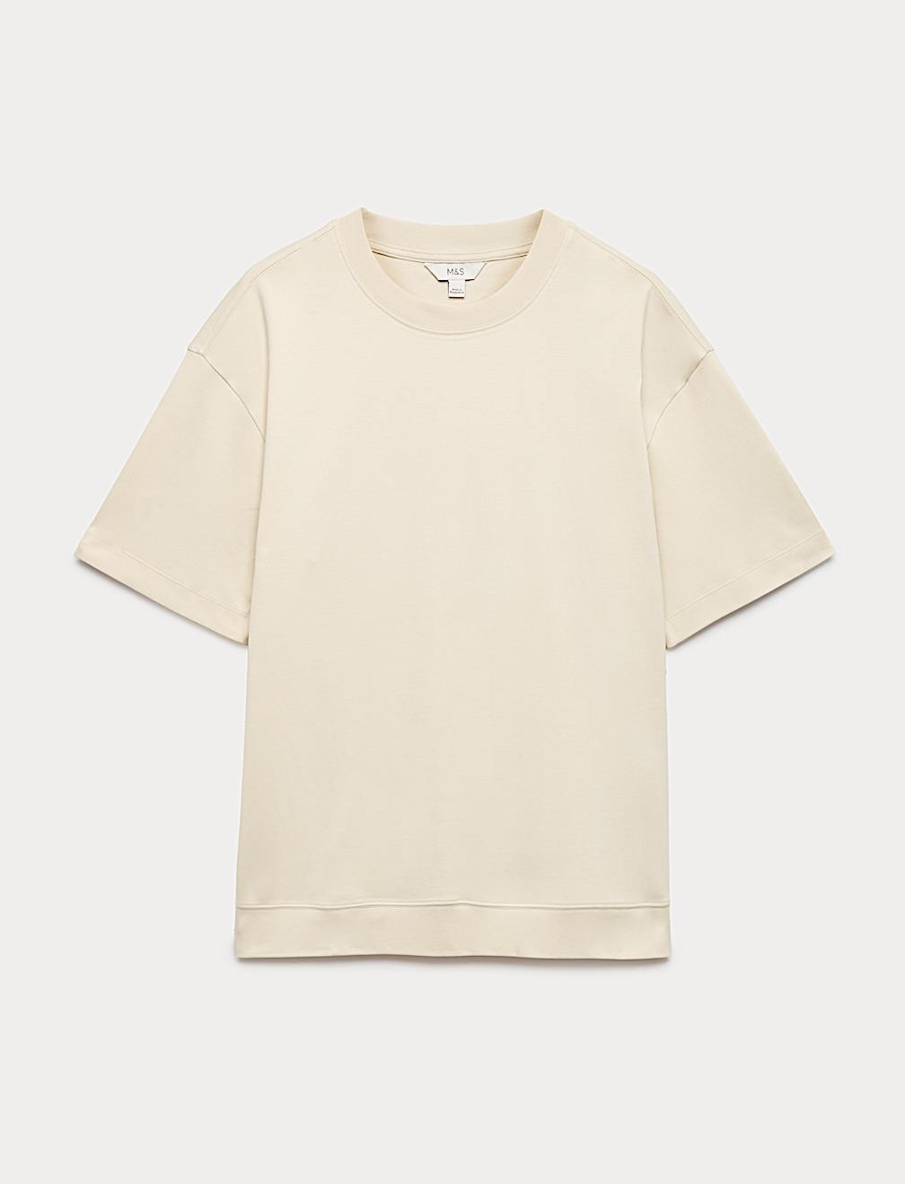 Cotton Rich Crew Neck T-Shirt with Lyocell