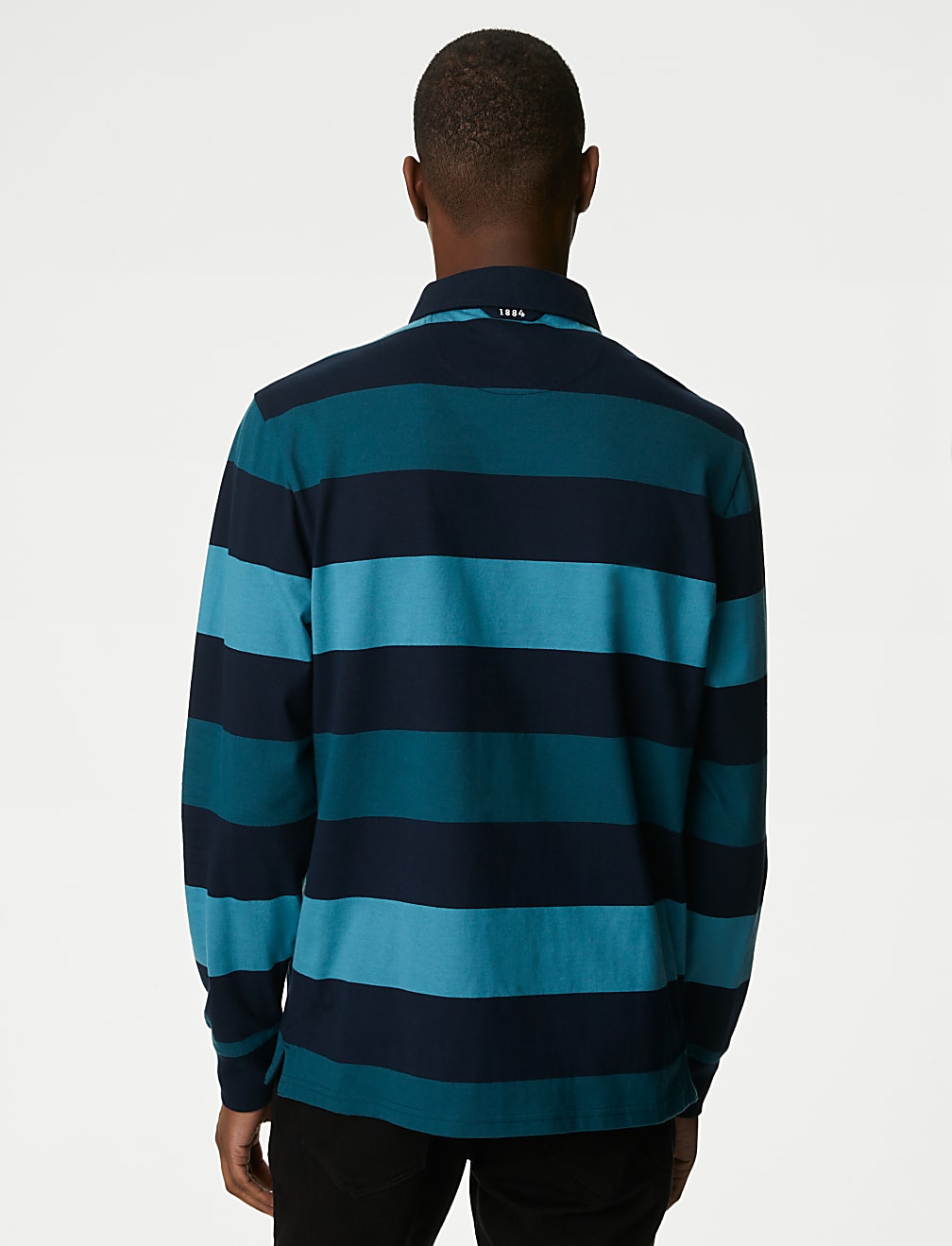 Regular Fit Pure Cotton Stripes Polo Collar Tshirt