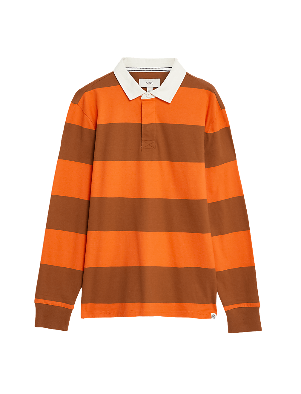 Regular Fit Pure Cotton Stripes Polo Collar Tshirt